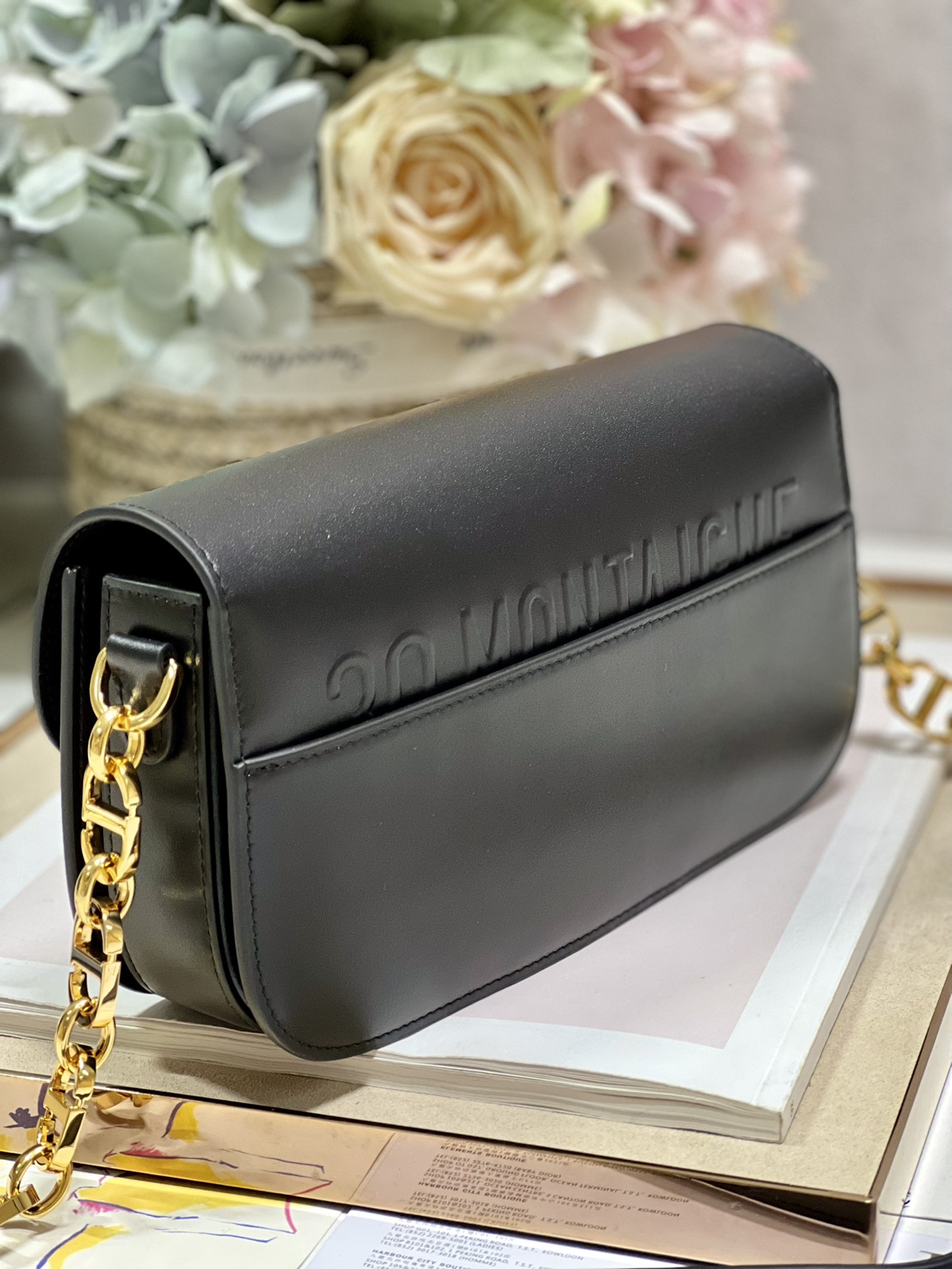 Christian Dior 30 Montaigne Avenue Bag Black For Women 9 in/ 22.5cm M9260UMOA_M9001:1High-quality replica