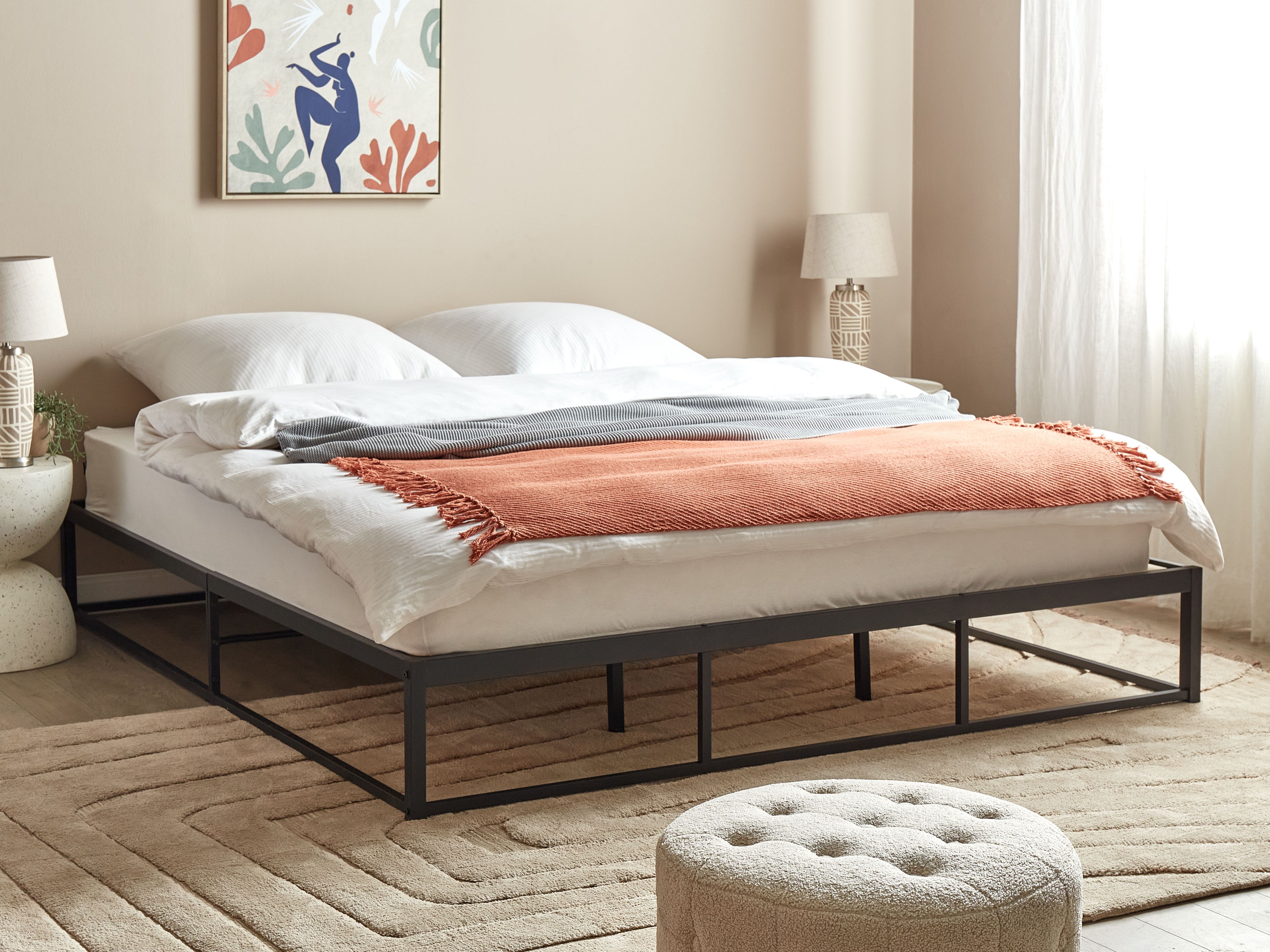 Bed Metal VIRY 180 x 200 cm (EU Super King) Black