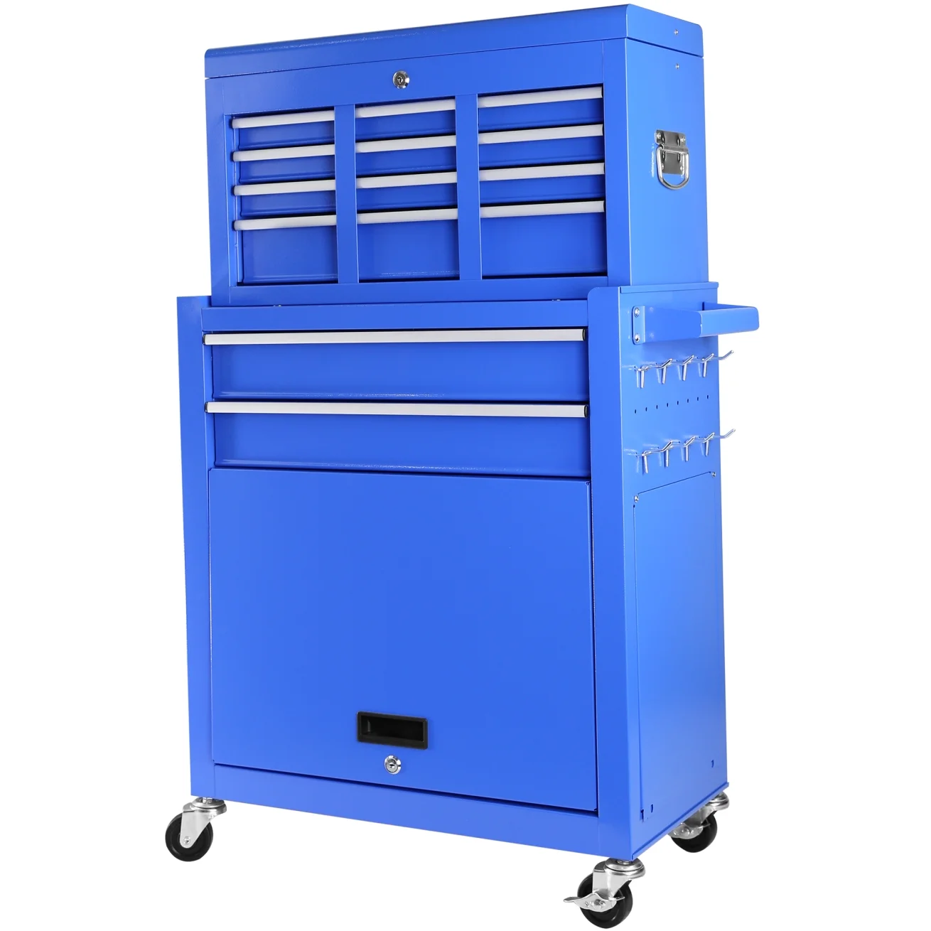 Roller Tool Chest with 8-Drawer and Wheels,Tool Box Organizer for Workshop Mechanics Garage ,Detachable Large Tool Cabinet ,Storage Organizer for Workshop Garage Repair Shop Household,Blue