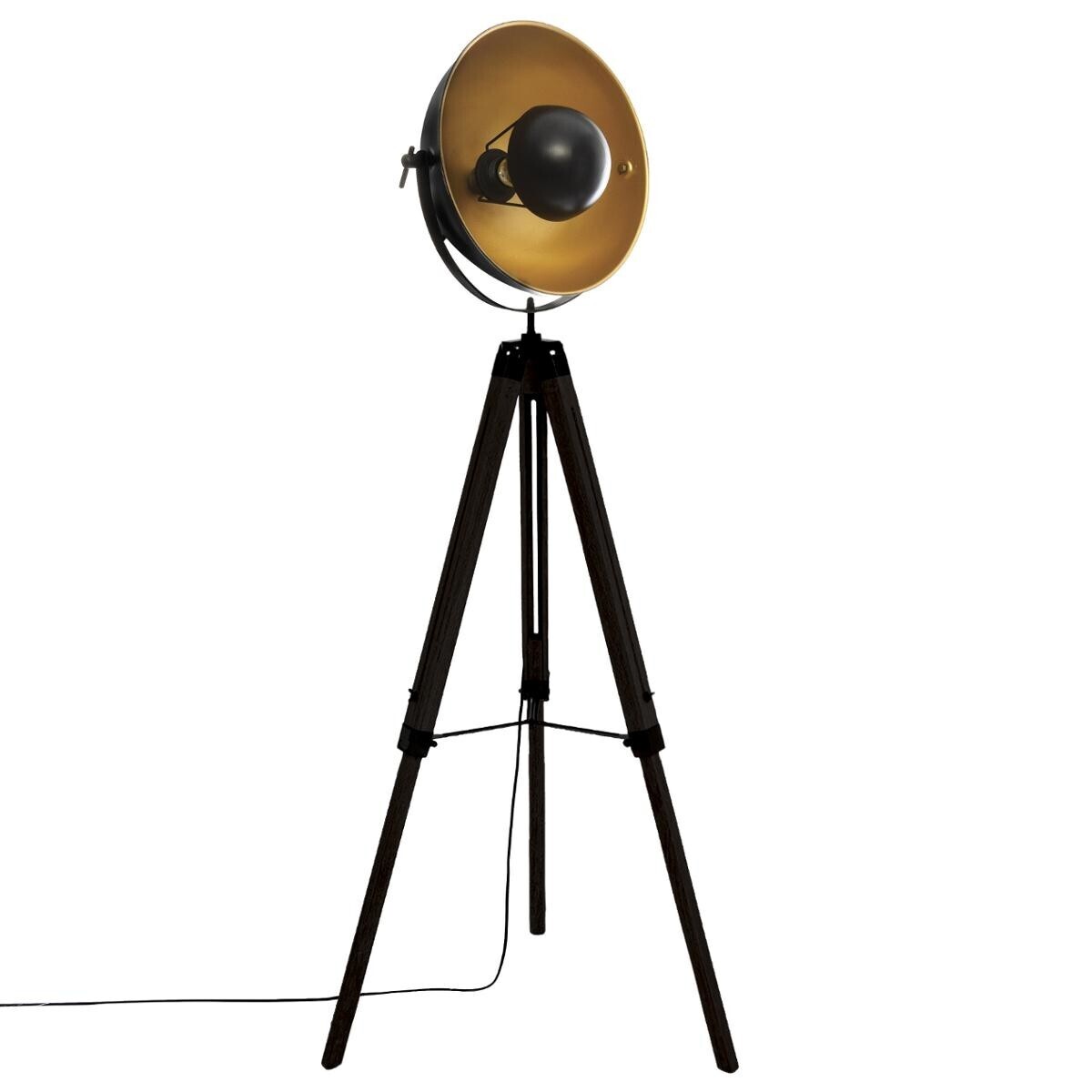 Tripod floor lamp "Lahti" Black, H.156 cm