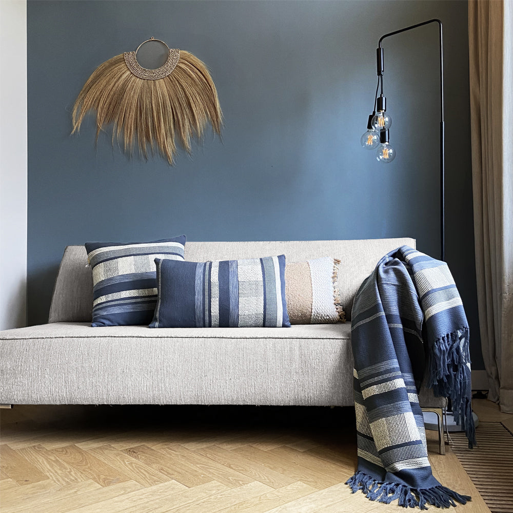 Malagoon Midnightblue Sierkussen 50 x 50 cm - Misty Blue