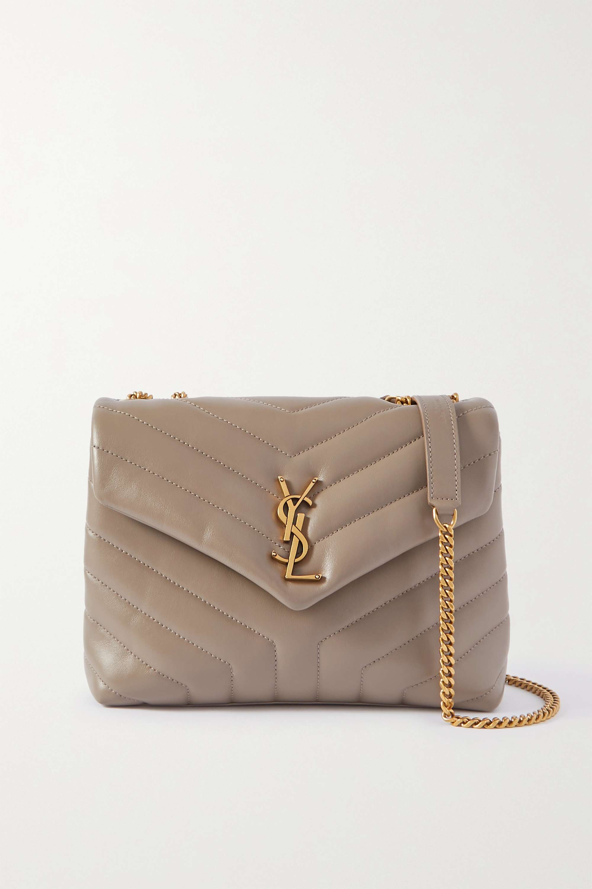 SAINT LAURENT Loulou small quilted leather shoulder bag black