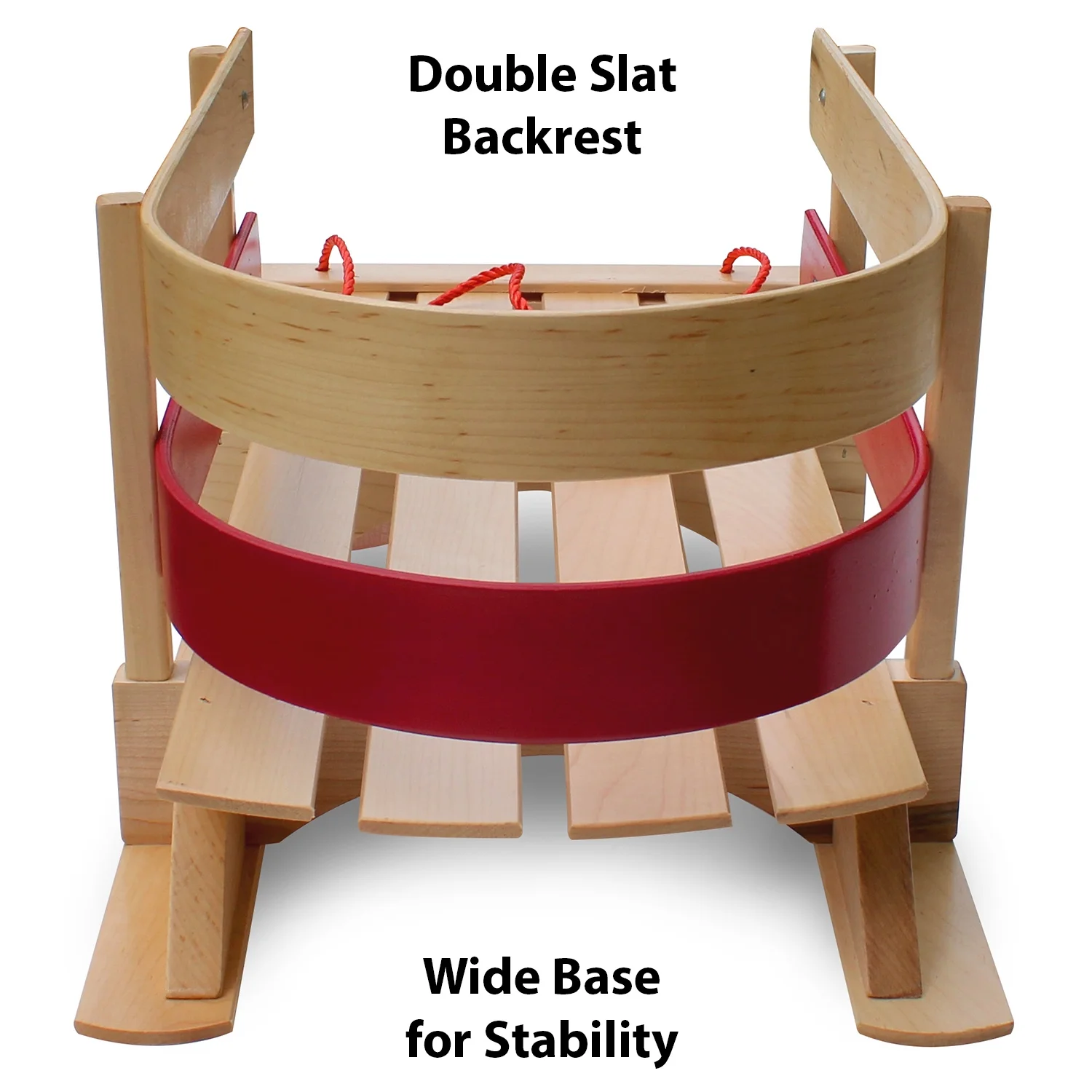 Flexible Flyer Baby Pull Sled. Wood Toddler To-Boggan. Wooden Sleigh for Kids - Image 6