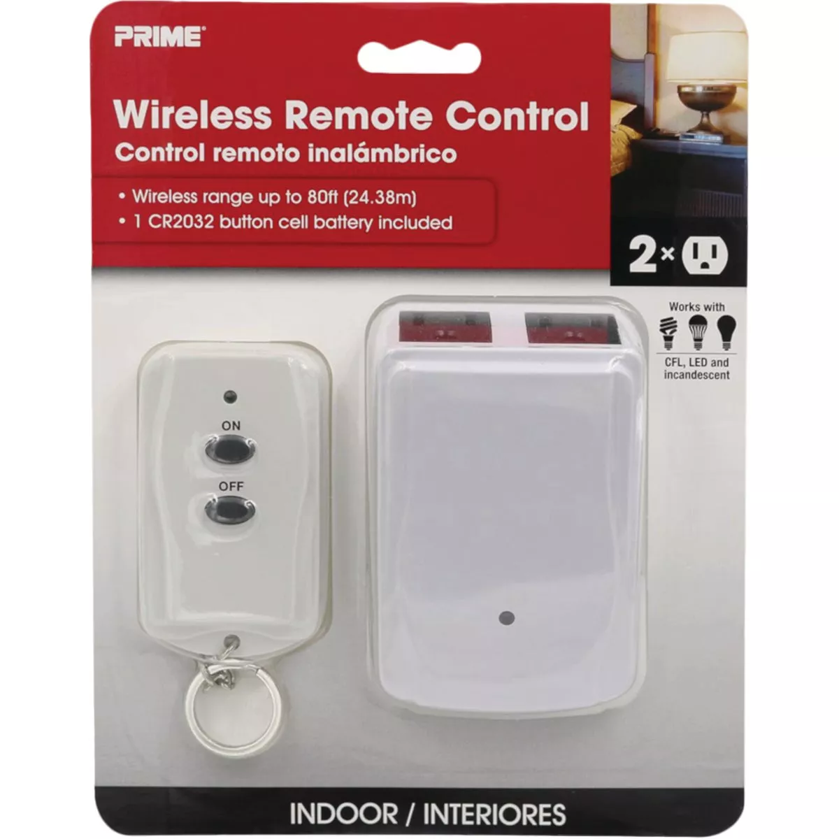Prime 80 Ft. Range White Wireless with Remote Control