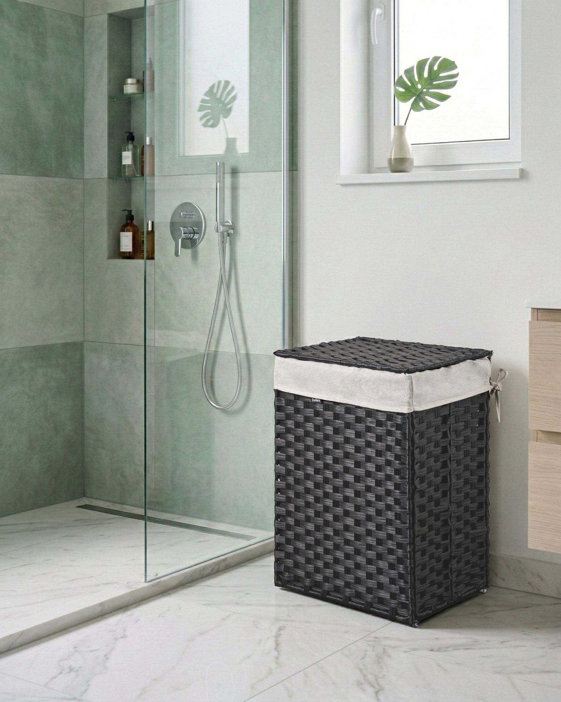 Laundry Basket MUCUBAJI Fabric Black 83 L