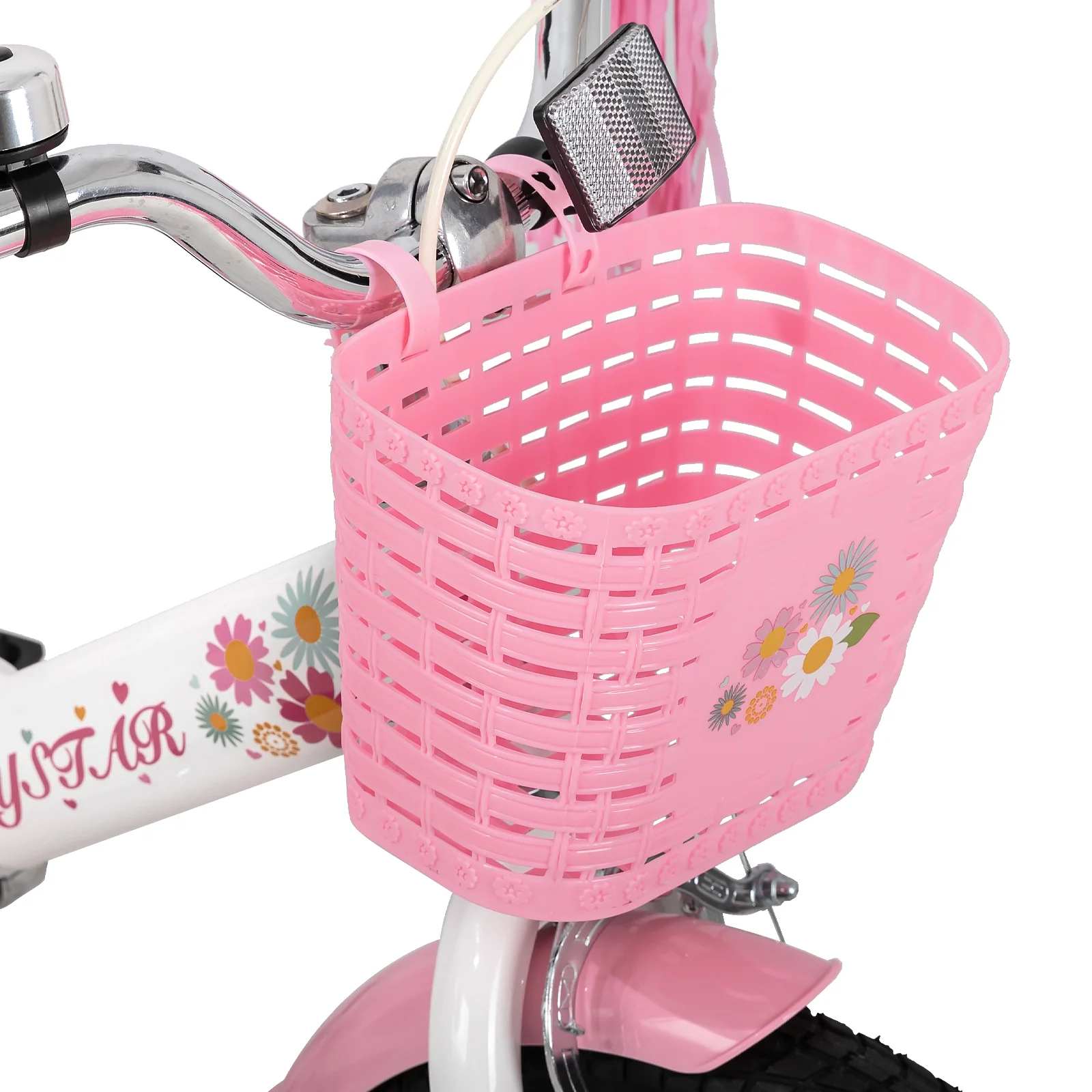 JOYSTAR Little Daisy 14 Inch Kids Bike for 3 4 5 Years Girls with Handbrake Children Princess Bicycle with Training Wheels Basket Streamer Toddler Cycle Bikes Blue - Image 20