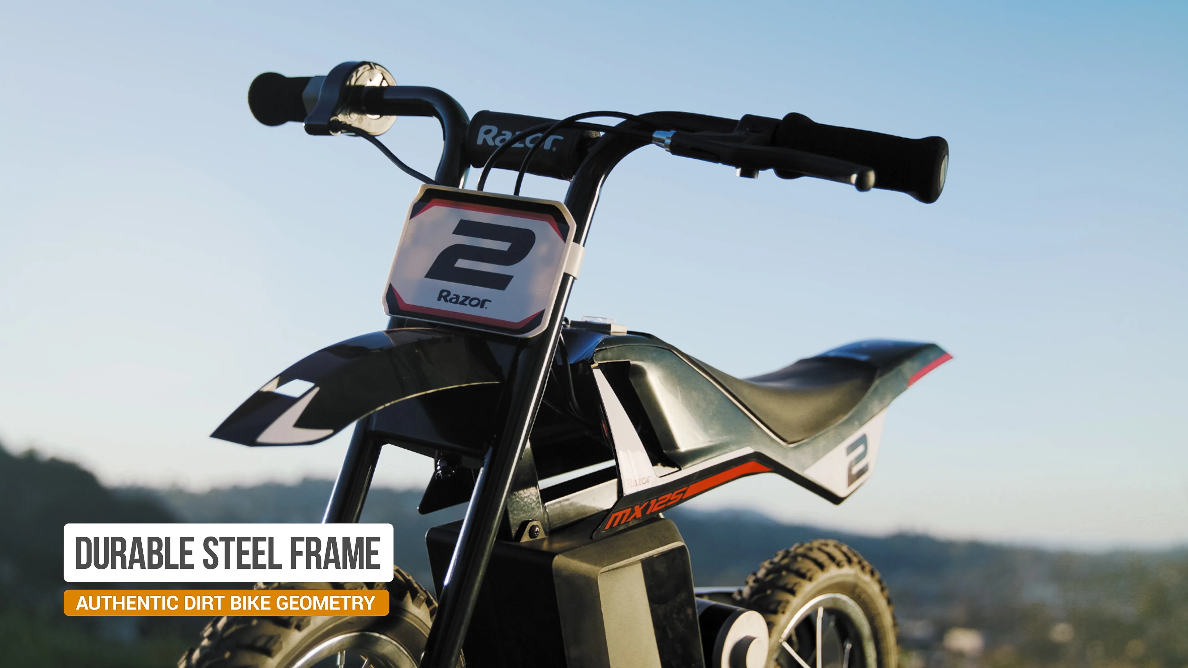 Razor Dirt Rocket MX125 Electric-Powered Dirt Bike - Black with Decal Included, for Child 5+ - Image 27