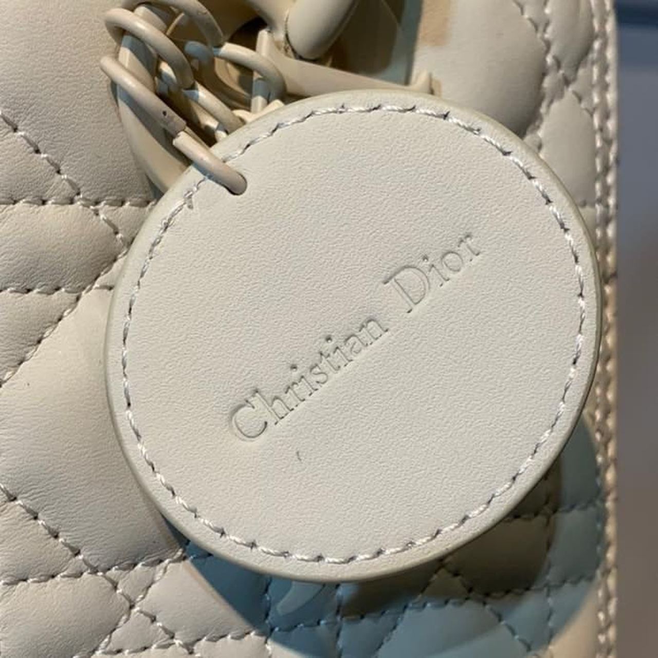 Christian Dior Medium Lady Dior Bag White For Women 9.5in/24cm CD1:1High-quality replica