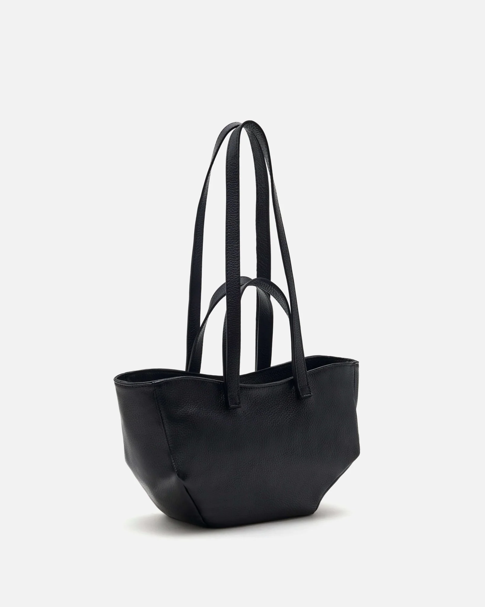 SAC SECILE/GR - En cuir grainé noir