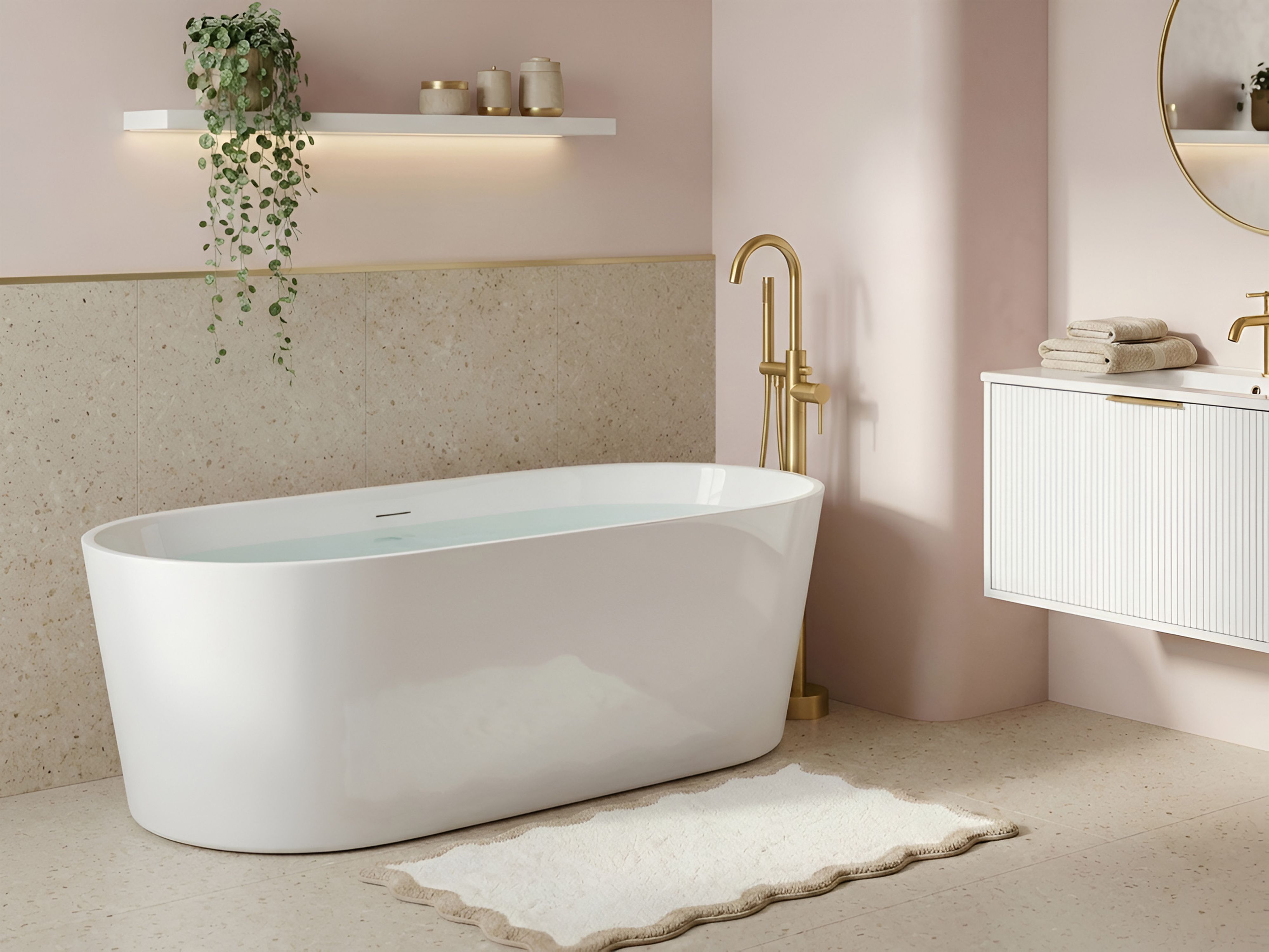 Freestanding Bathtub RESTINGA 1670 x 810 mm White