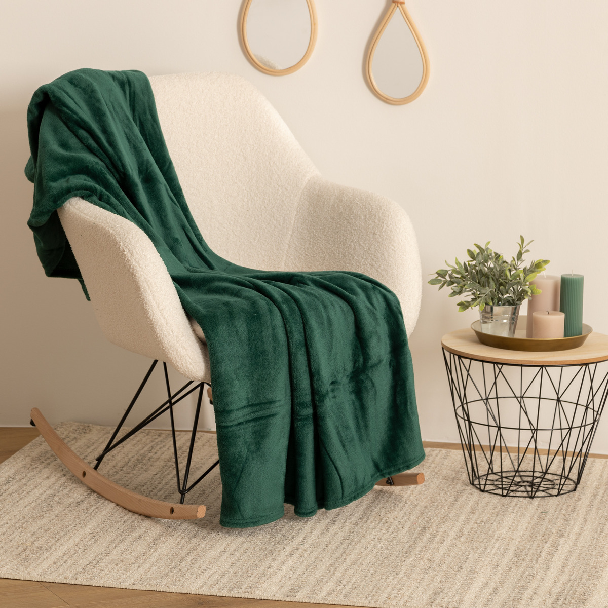 Flannel plaid Green, 125x150 cm