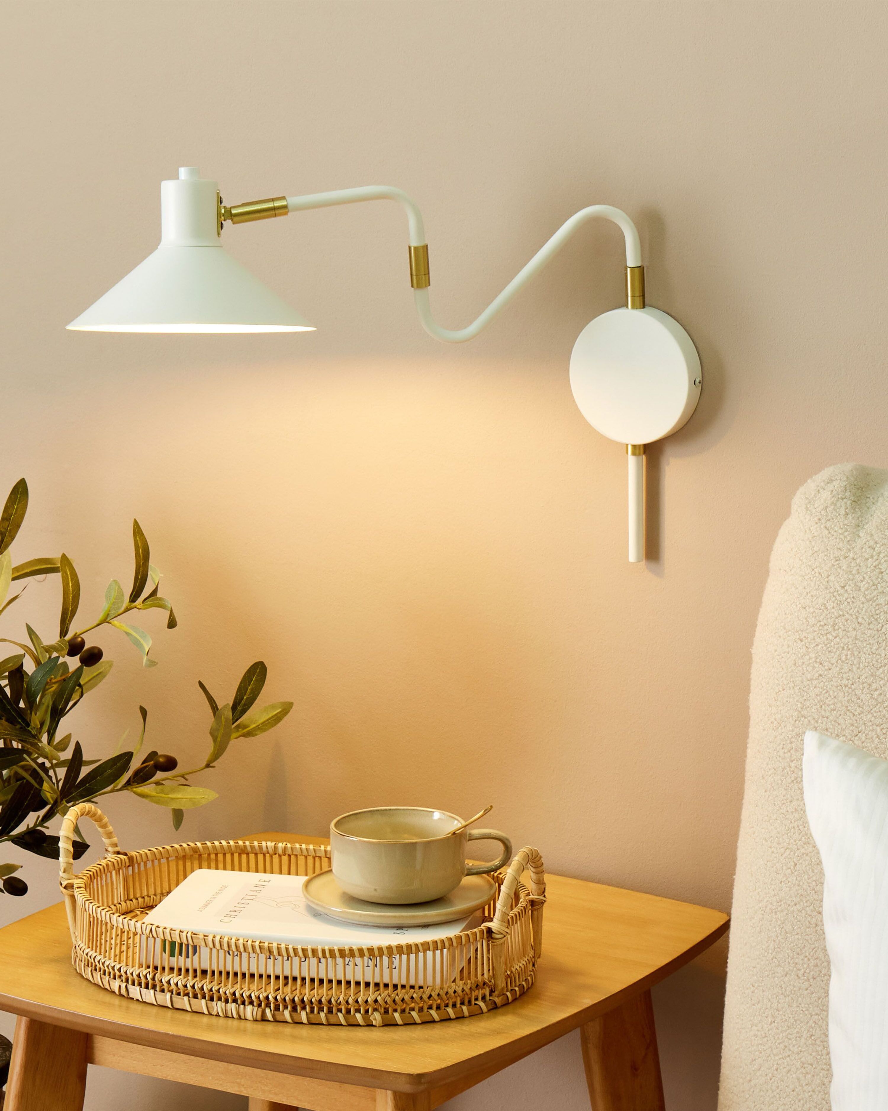 Wall Lamp BALIEM Adjustable Metal White