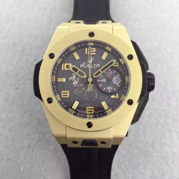 Replica Hublot Big Bang Ferrari Limited Edition YG Black Dial Black Rubber Strap A7753 - Top club
