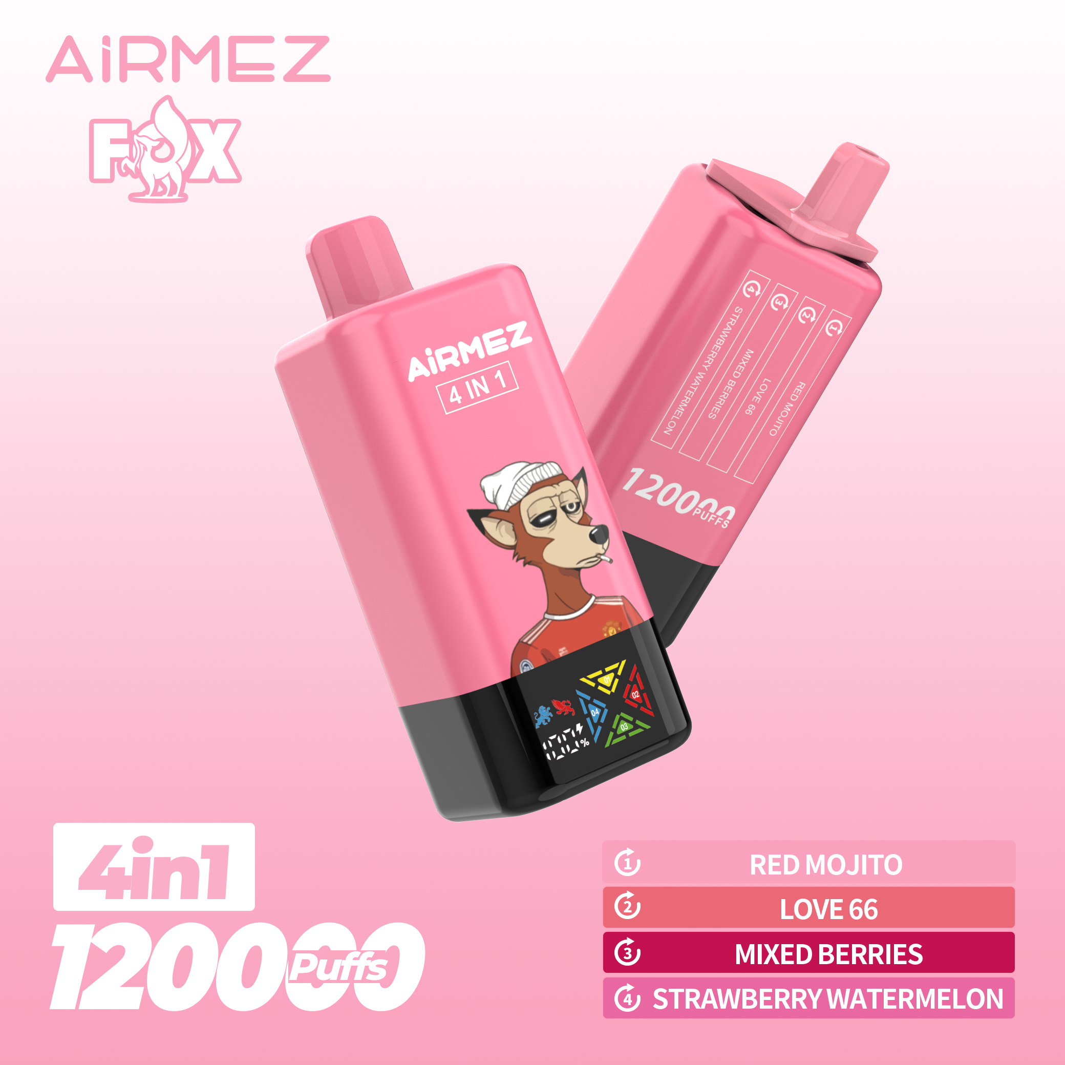 Airmez FOX 4-in-1 120000 Puffs – Quad Flavor Beast