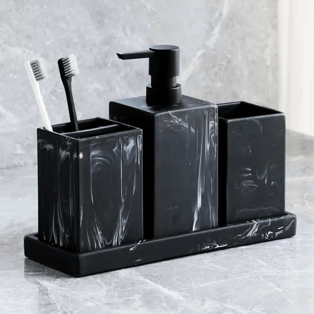 EleganceTouch | Complete Marmeren Badkamer Organisatieset