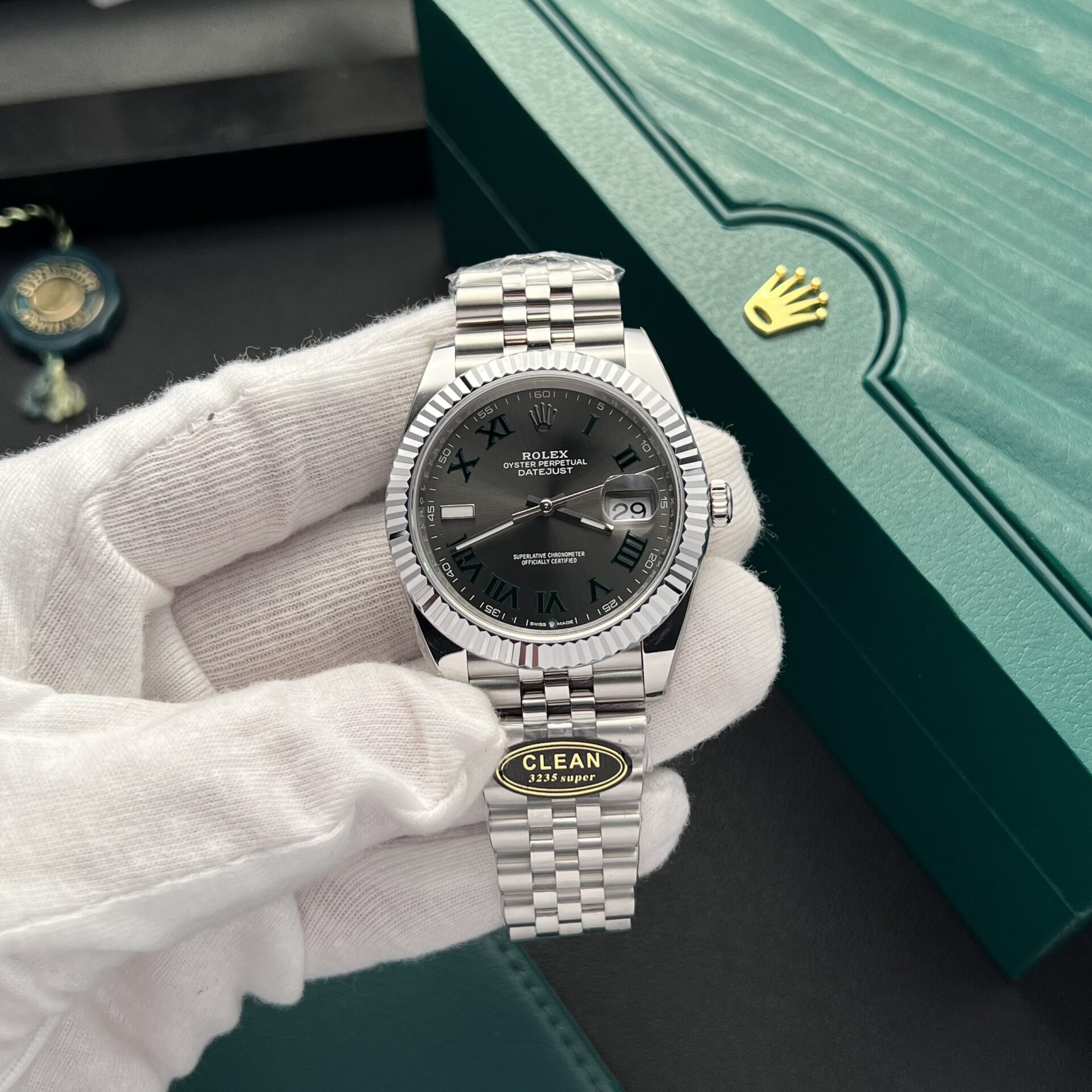 Rolex DateJust 126334 Replica Watches Dial Wimbledon Clean Factory 41mm - Top club