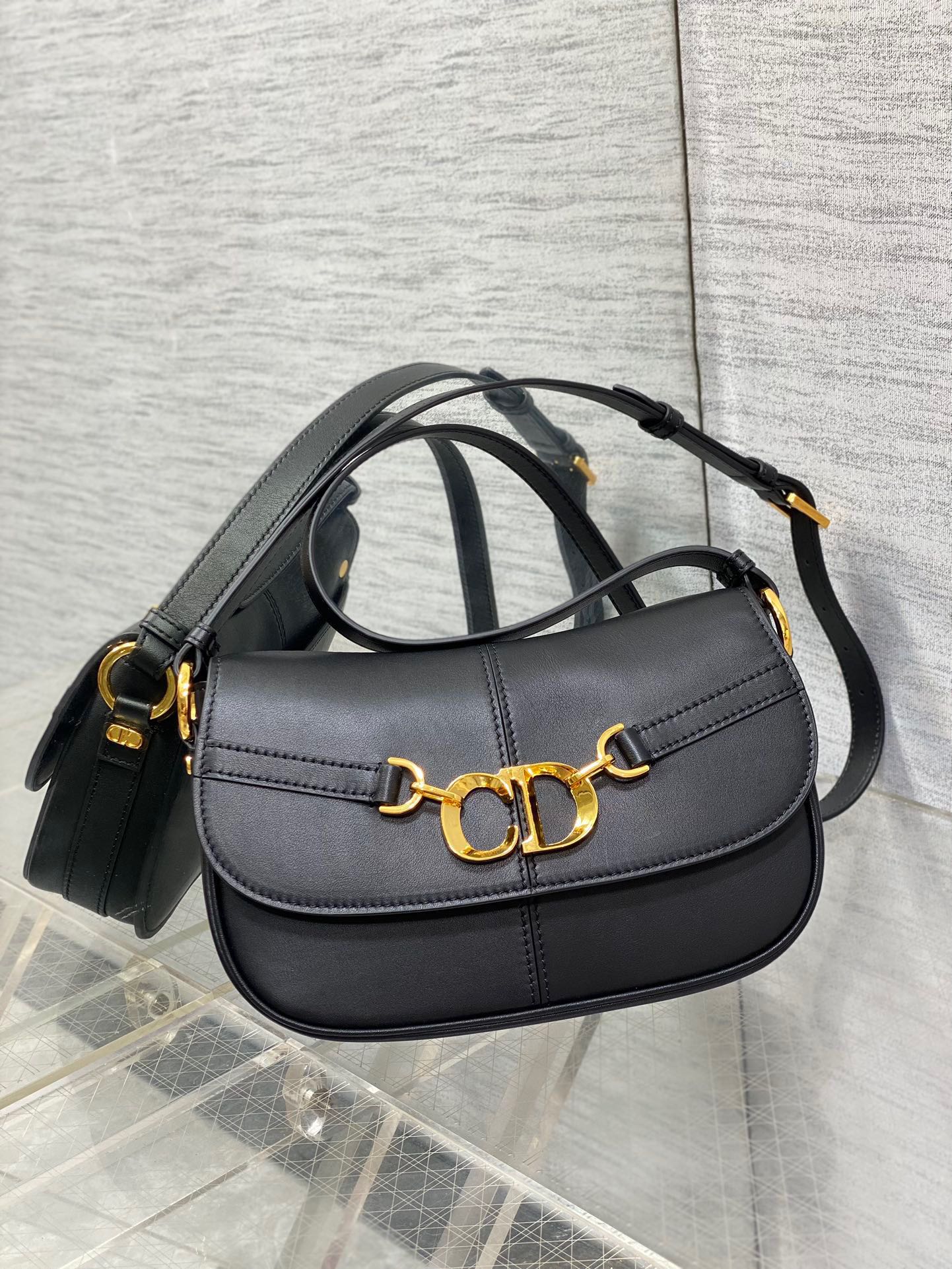 Dior Small CD Besace Bag Black For Women 9.5in/24cm M9380UBGQ_M9001:1High-quality replica