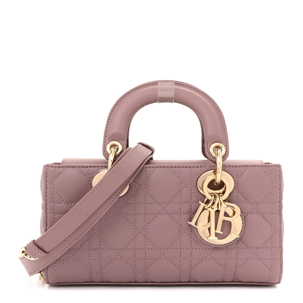 Peony Pink Dior Cannage Superfake Handbag with Gold Hardware