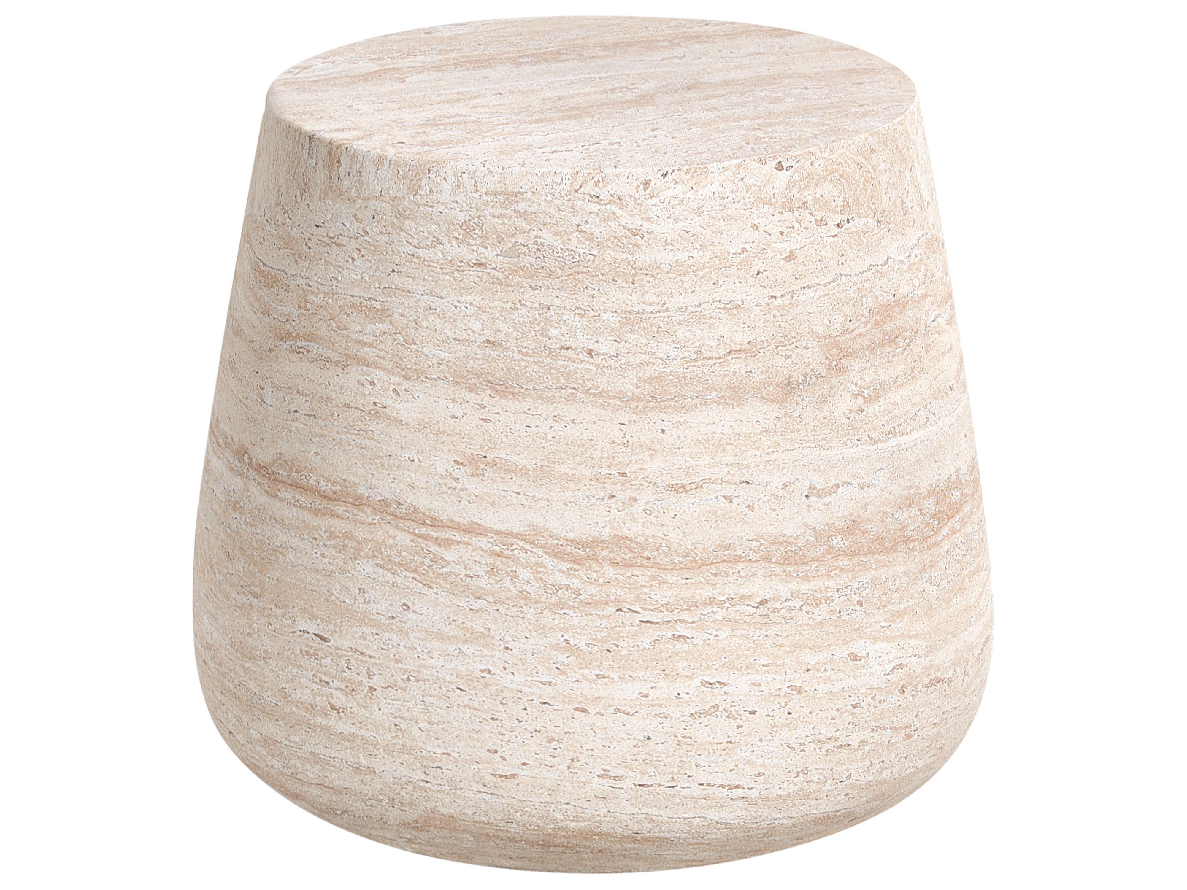 Side Table BIENTINO 46 cm 46 cm Travertine Effect