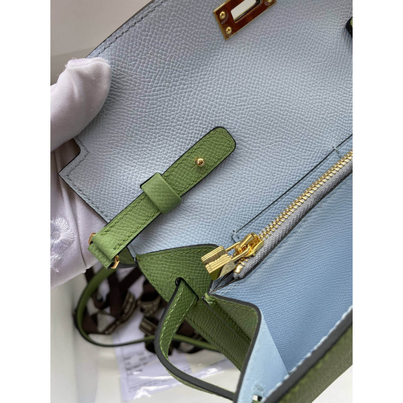 Replica Hermes Kelly Wallet To Go Woc 499041 Green1:1High-quality replica
