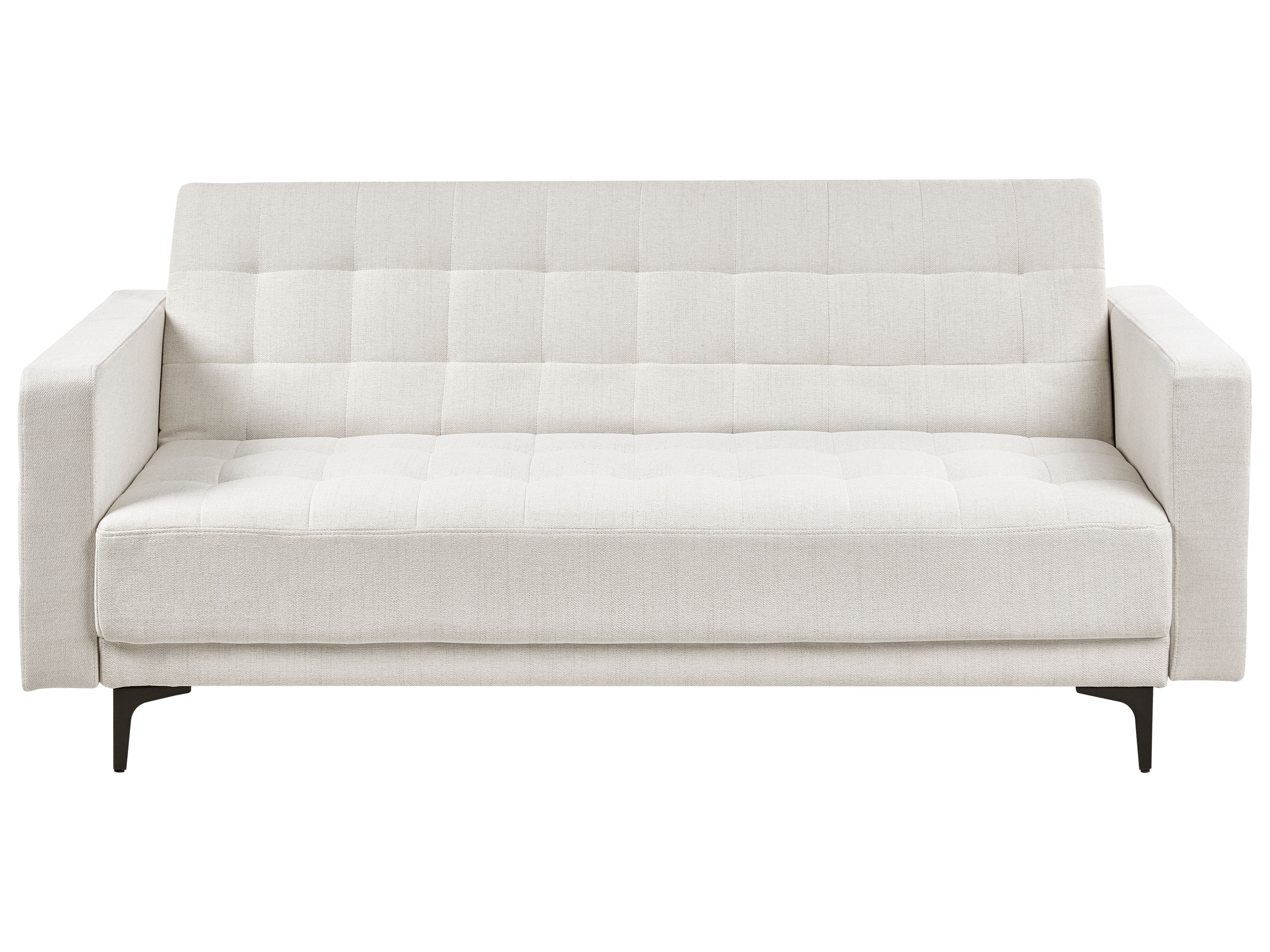 Sofa Bed 3 Seater ABERDEEN Fabric Off-White