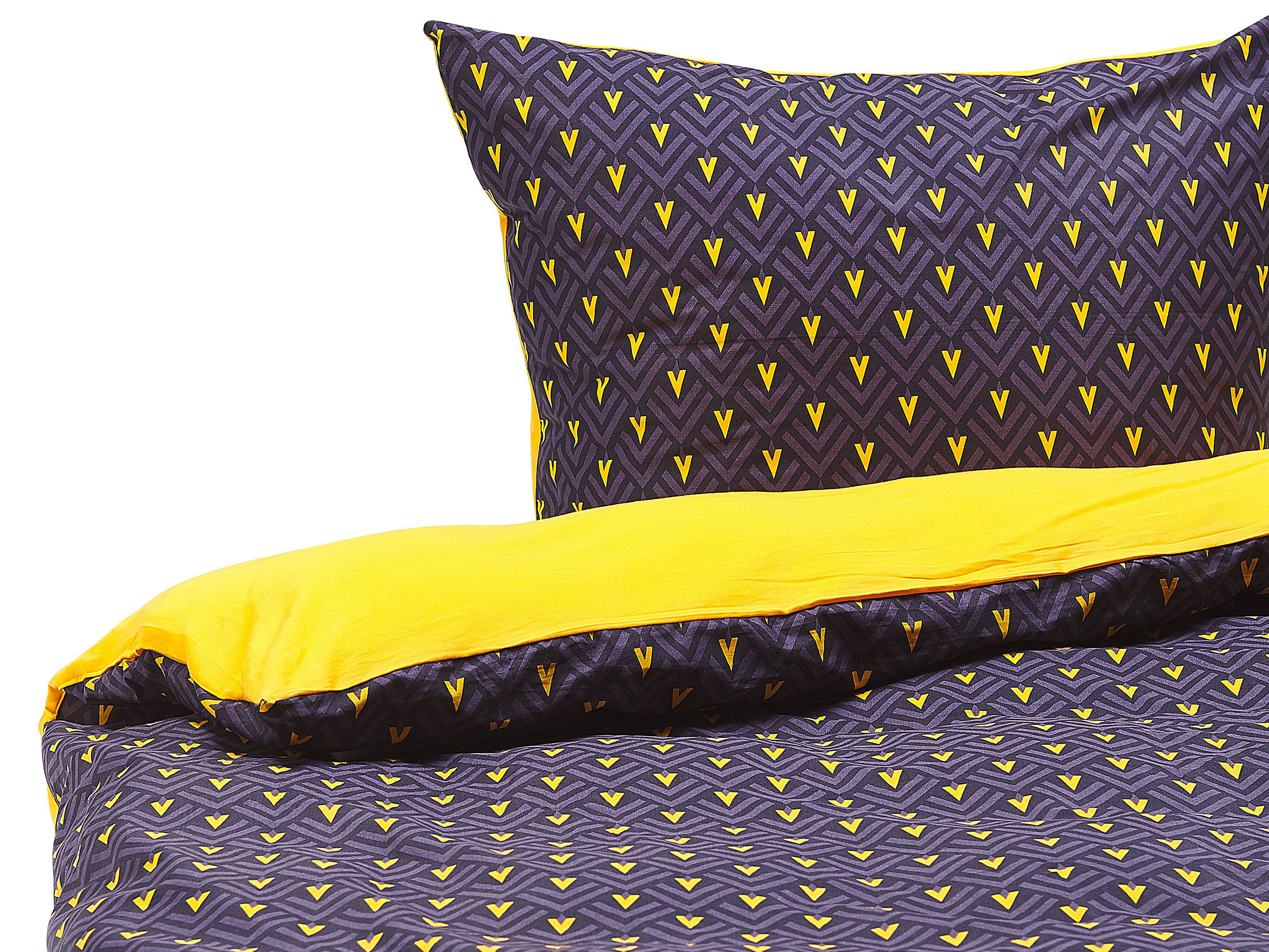 Duvet Cover Set WALLINGFORD Sateen Cotton 135 x 200 cm Blue