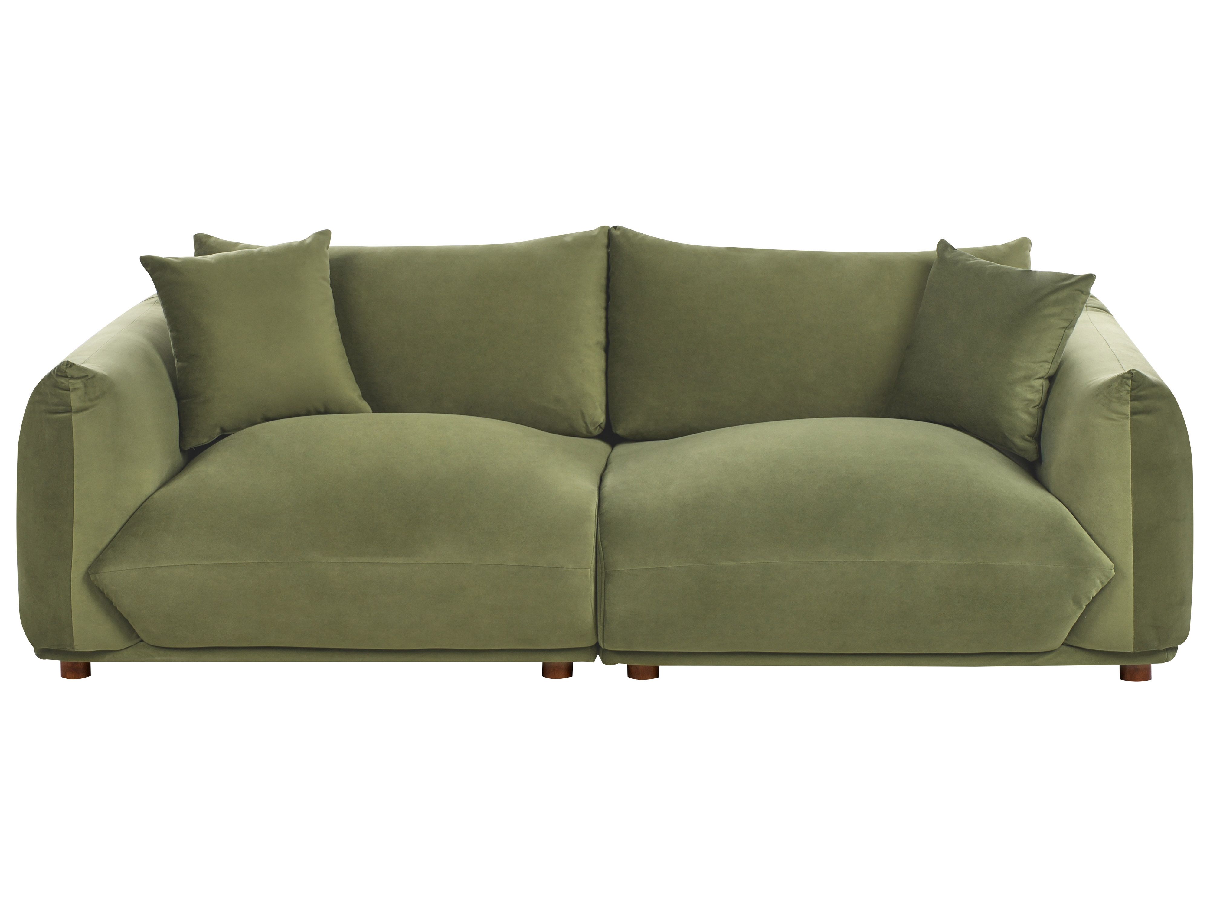 Sofa 3 Seater LUVOS Velvet Green