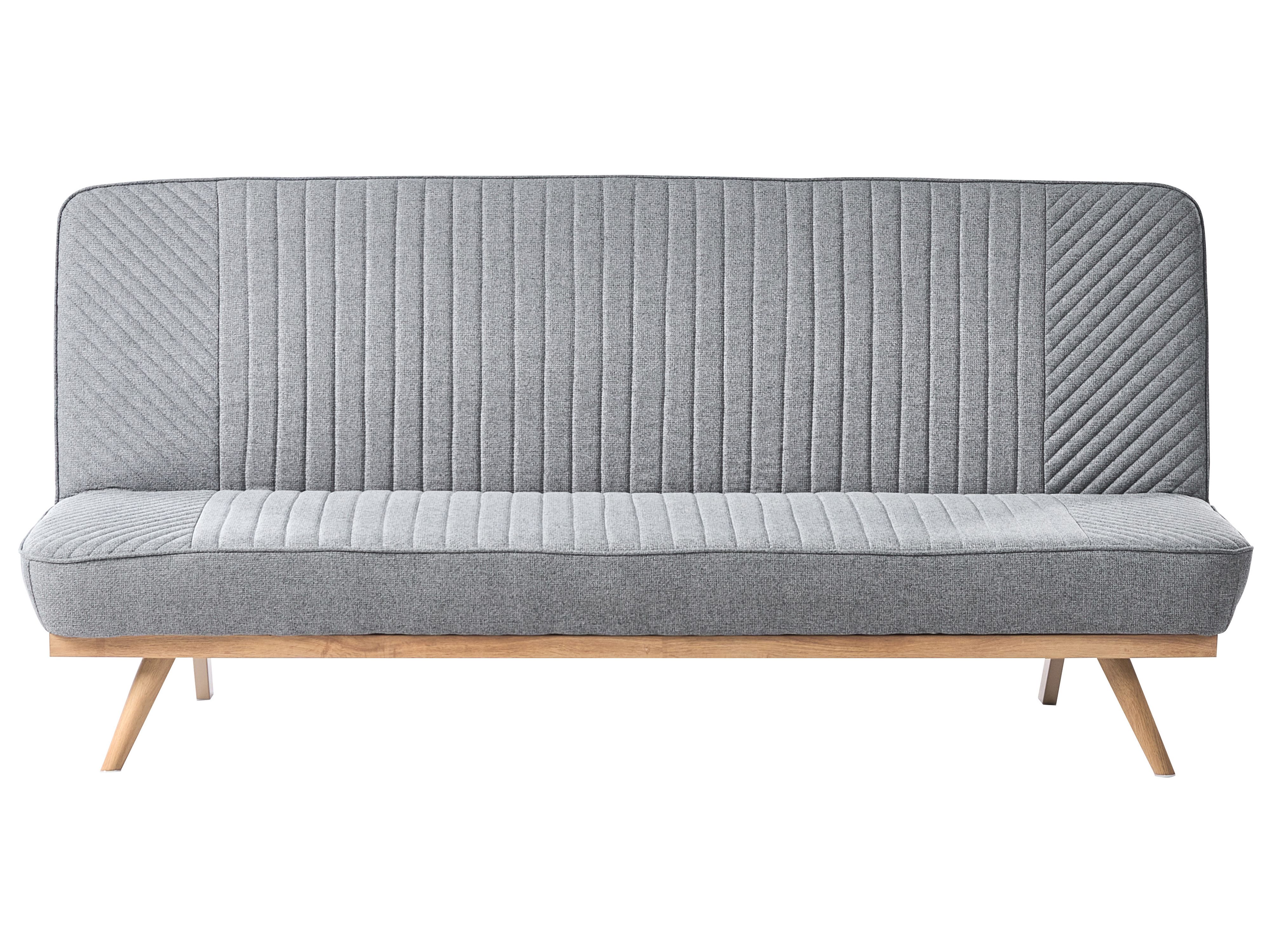 Sofa Bed 2 Seater KALFAFEL Fabric Grey