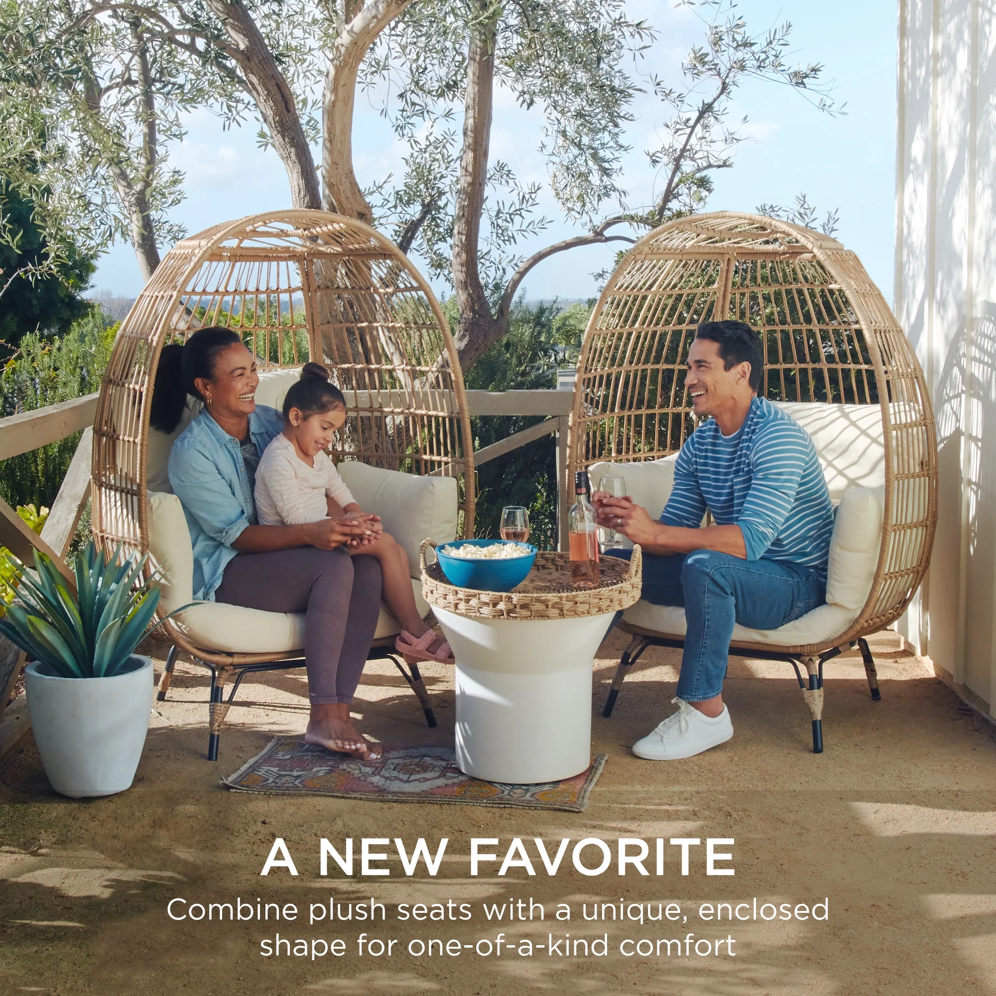 Best Choice Products Wicker Egg Chair Oversized Indoor Outdoor Patio Lounger w/ Steel Frame, 440lb Capacity - Black - Image 17