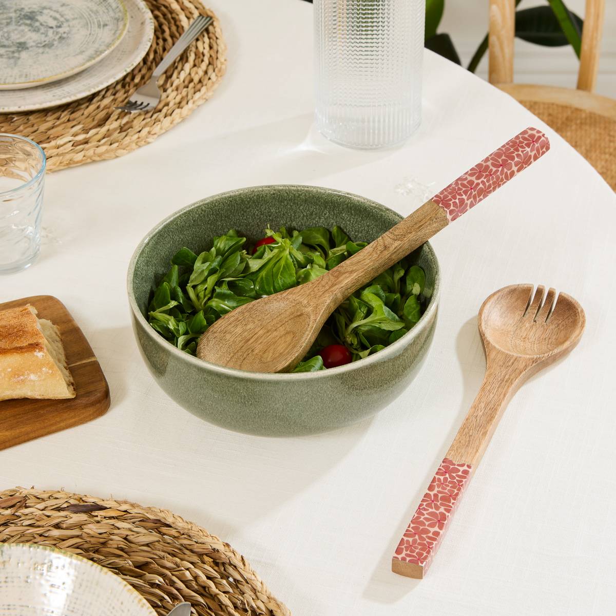 Salad Servers "Inaya" Mango, Terracotta