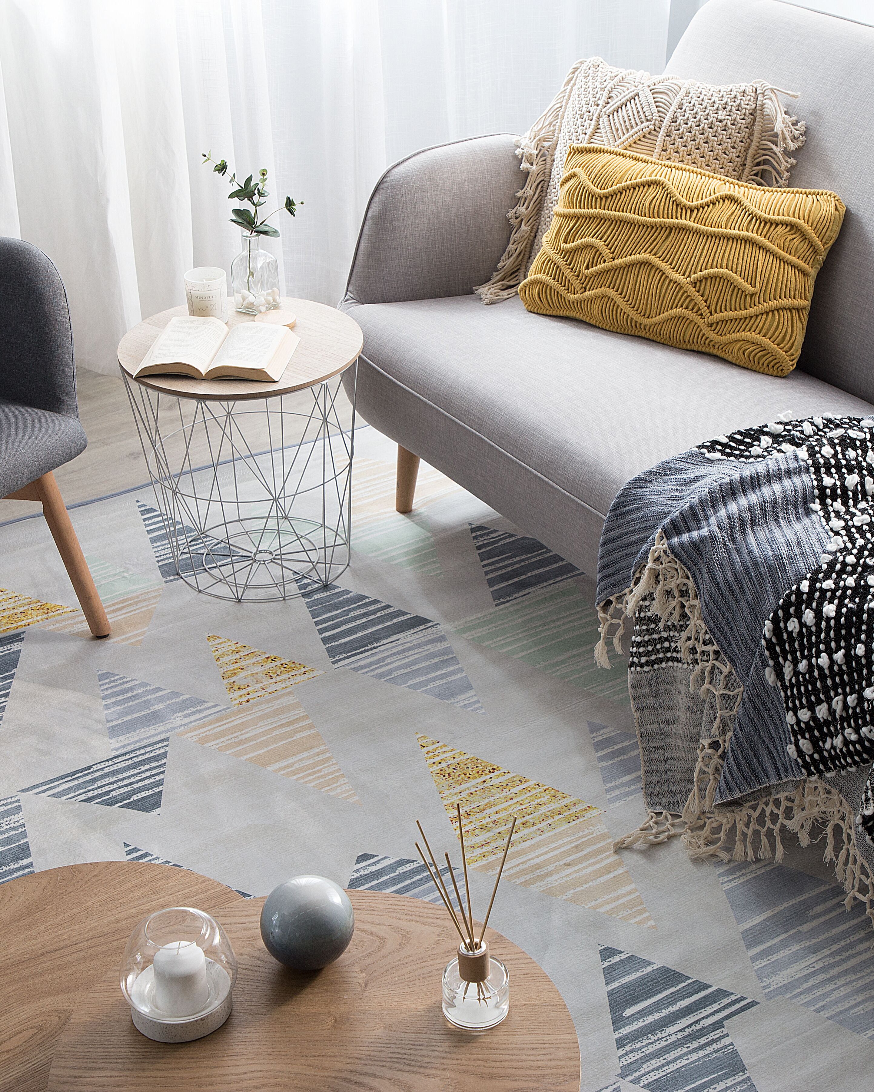 Rug YAYLA Grey 160 x 230 cm