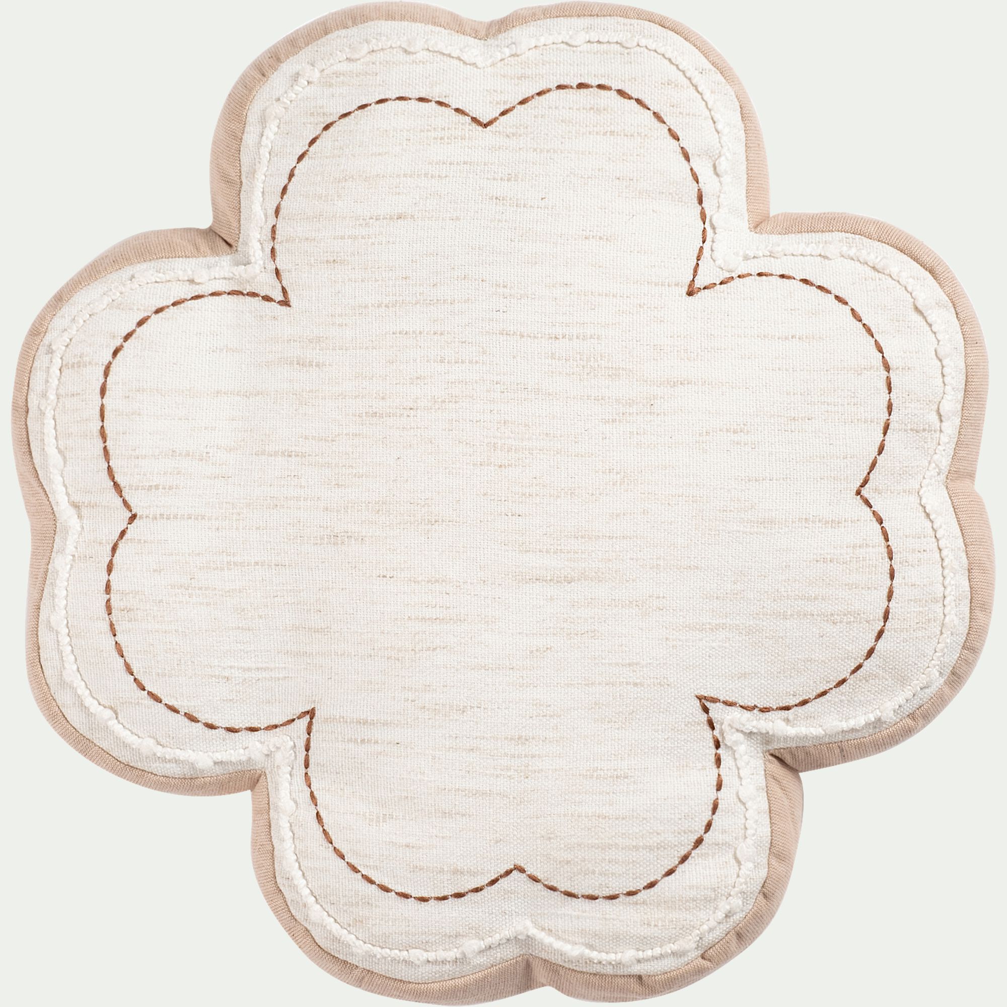 TREFLE - Coussin forme trèfle 35x35cm - beige