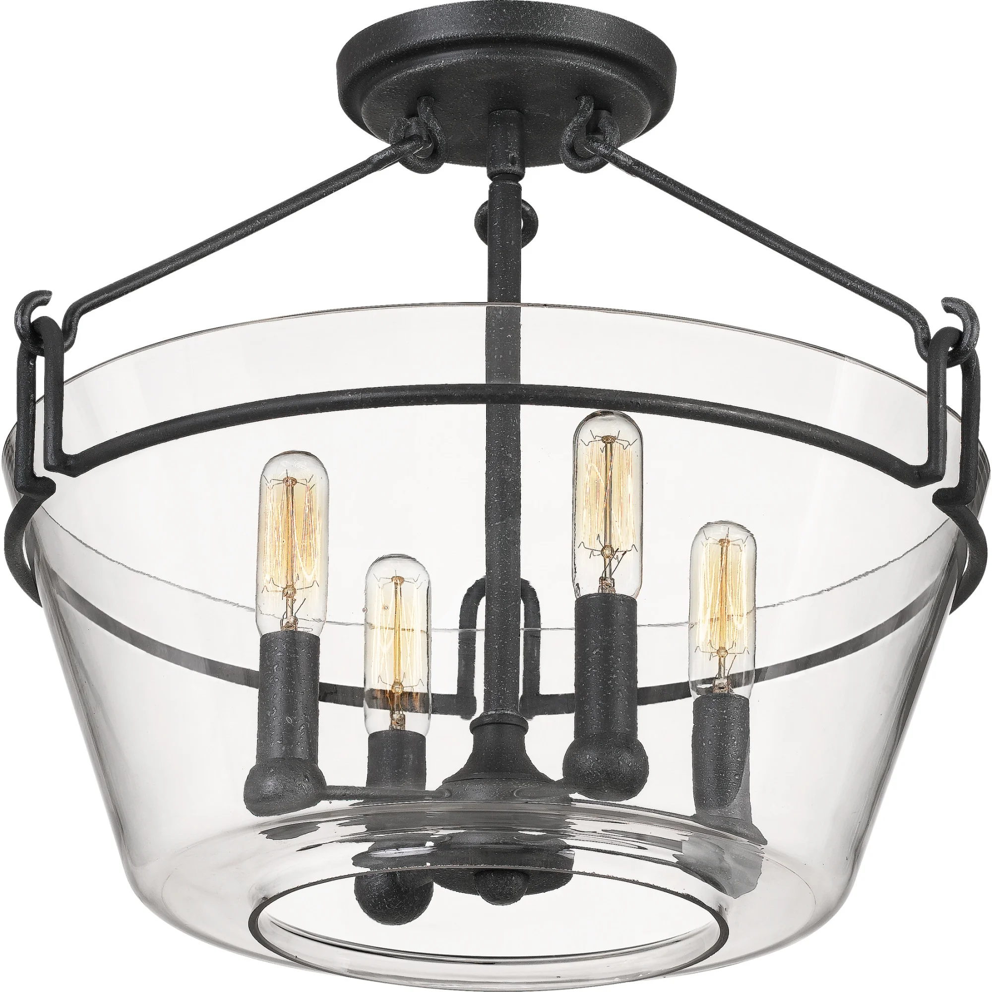 Ashley Harbour Transitional 4-Light Ceiling Hanging Chandeliers, Gray