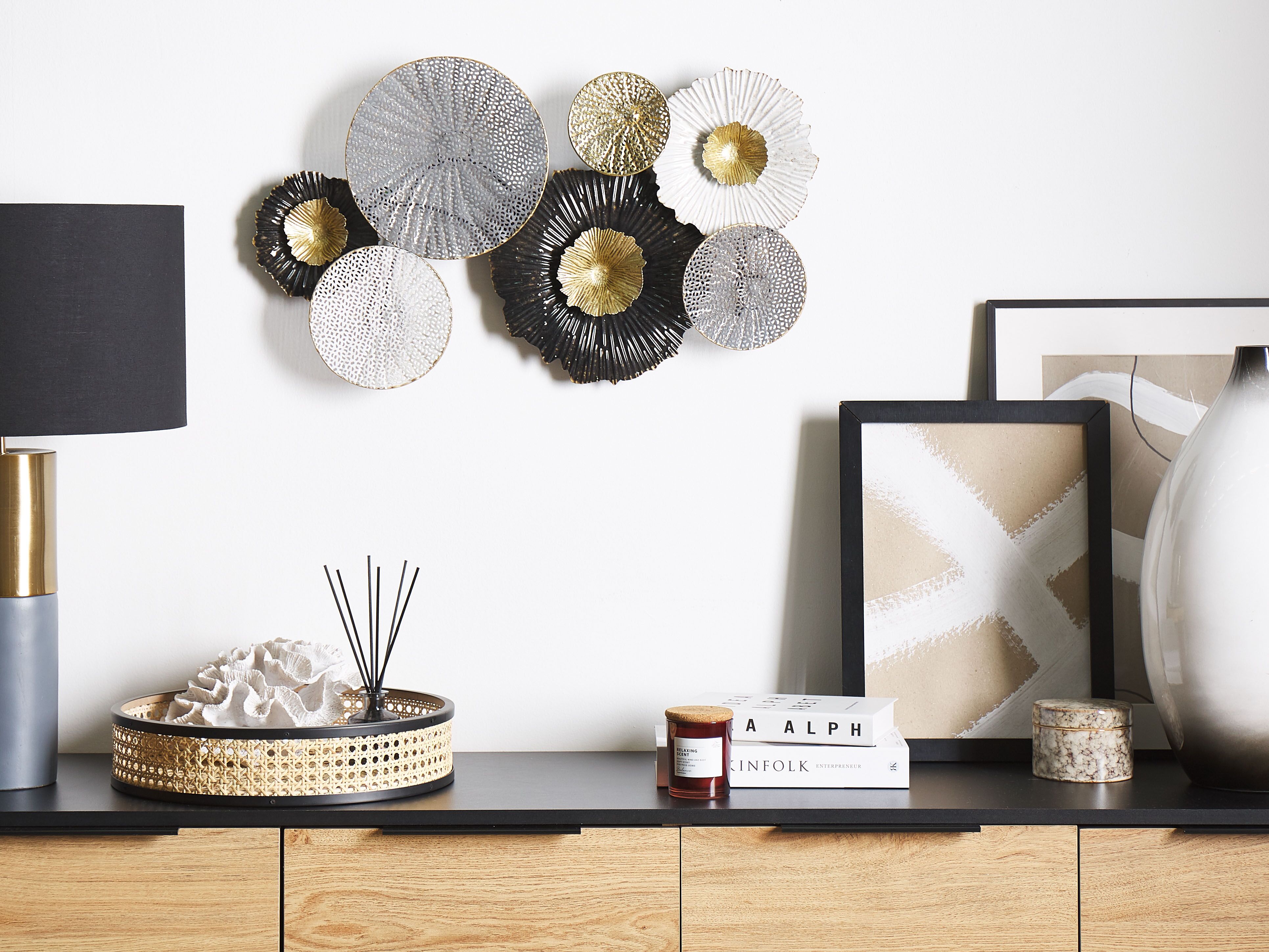 Wall Decor ZIRCONIUM Metal 38 cm Black