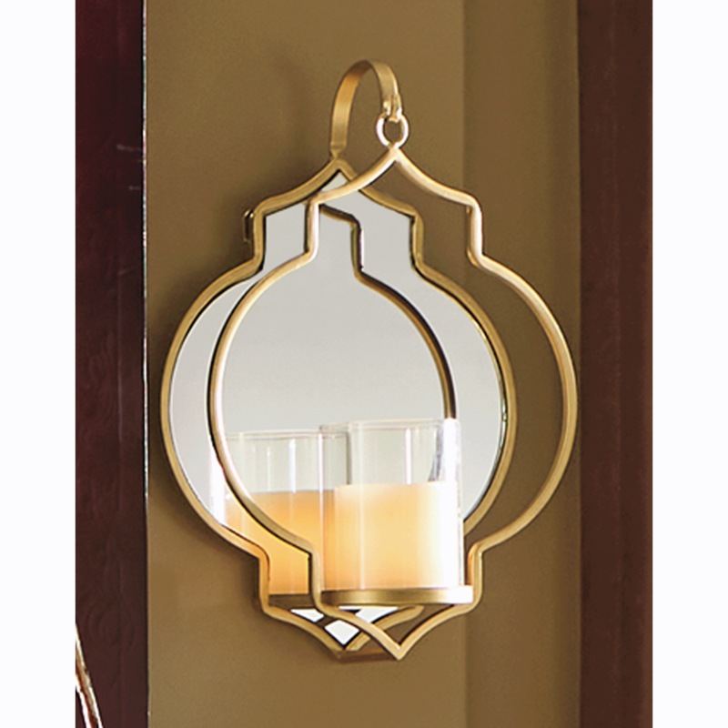 Goldtone Mirror Sconce - MIDNIGHT VELVET CATALOG