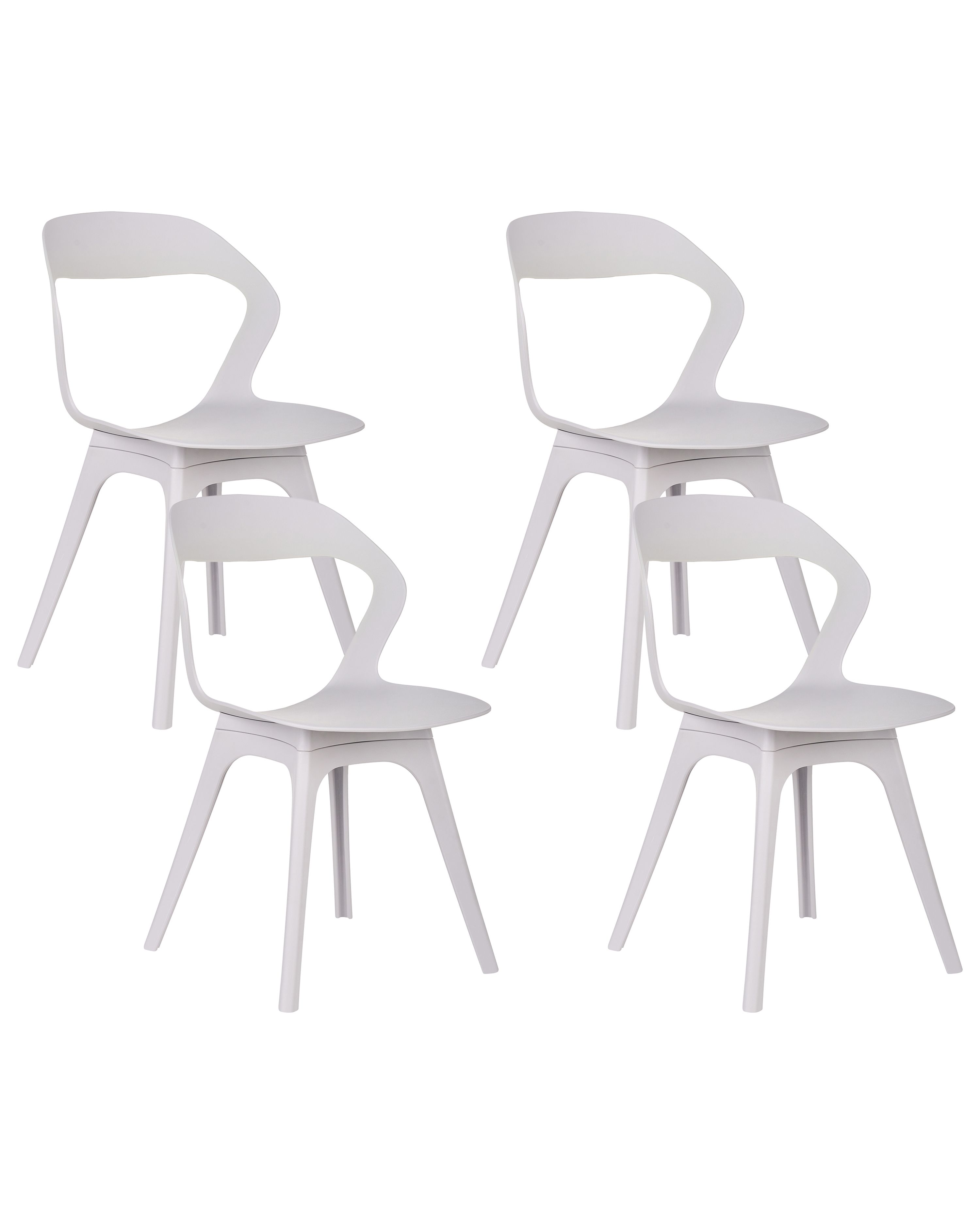 Set of 4 Garden Chairs LACHANIA Taupe