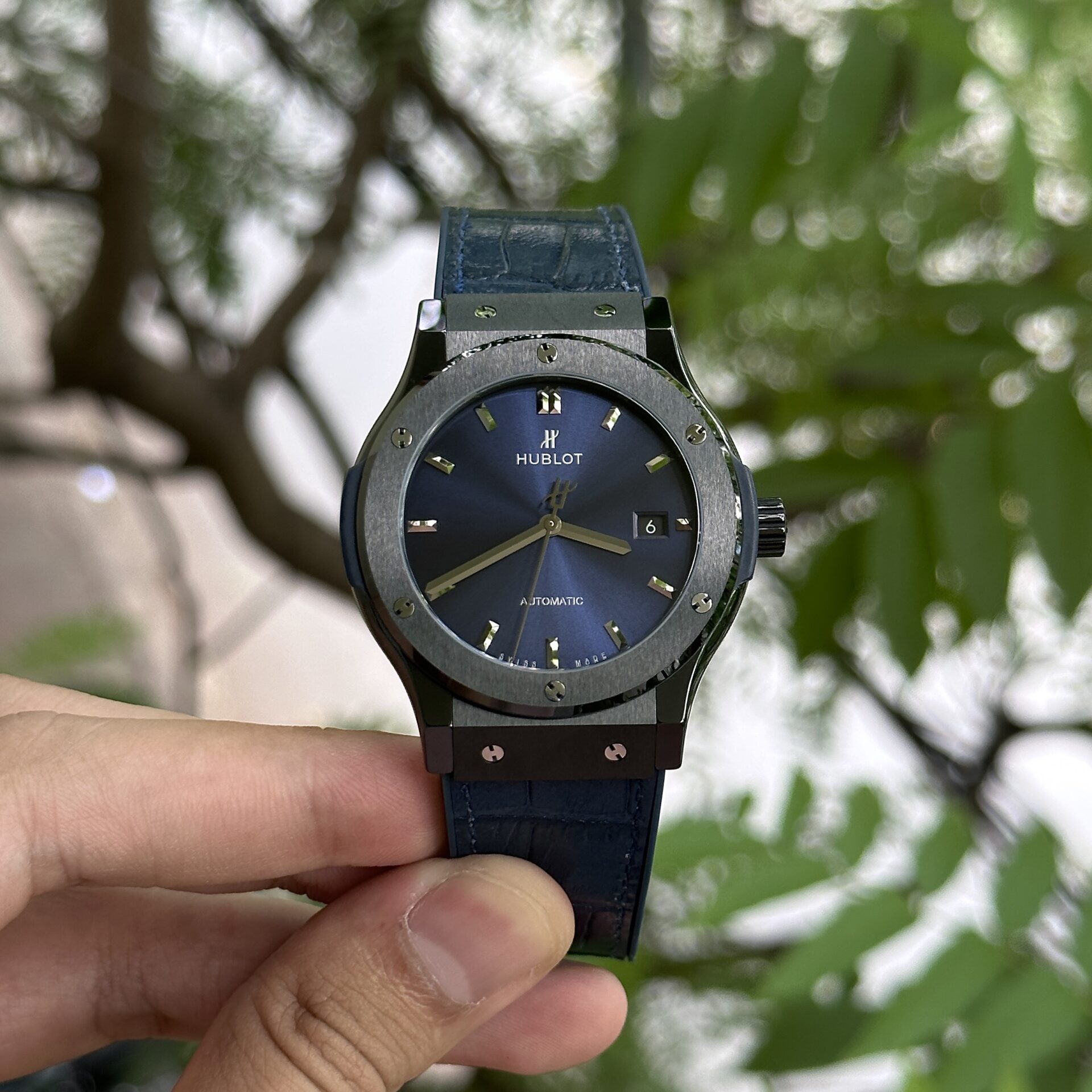 Hublot Classic Fusion Ceramic Blue Best Replica Watch JJZ 42mm - Elite Watch Atelier