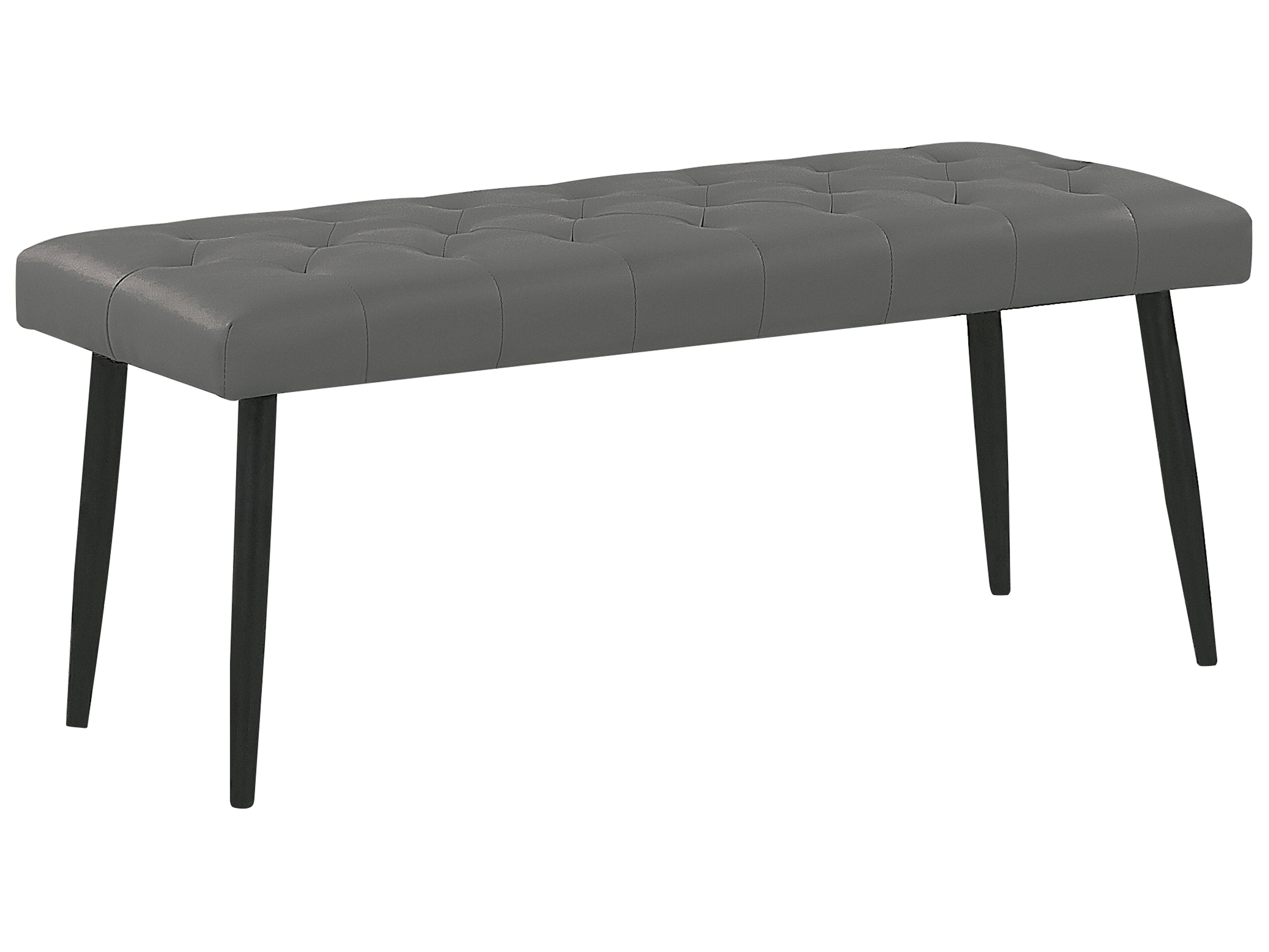 Upholstered Bench ESSONNE Faux Leather Grey