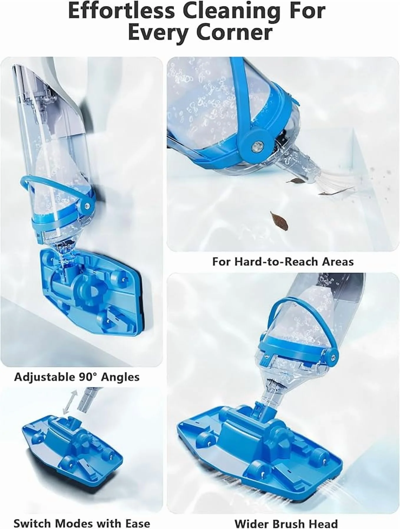 LANCHEZ Cordless Pool Vacuum with Strong Suction, Handheld Rechargeable Swimming Pool Cleaner with Powerful Suction up to 17.5 GPM for Inground and Above Ground Pools, Hot Tubs - Image 13