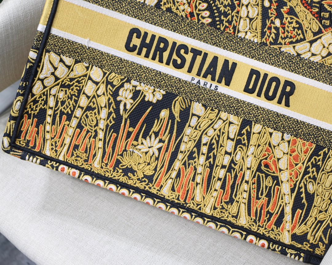 Christian Dior Large Dior Book Tote Yellow Multicolor, For Women, Women’s Handbags 16.5in/42cm CD1:1High-quality replica