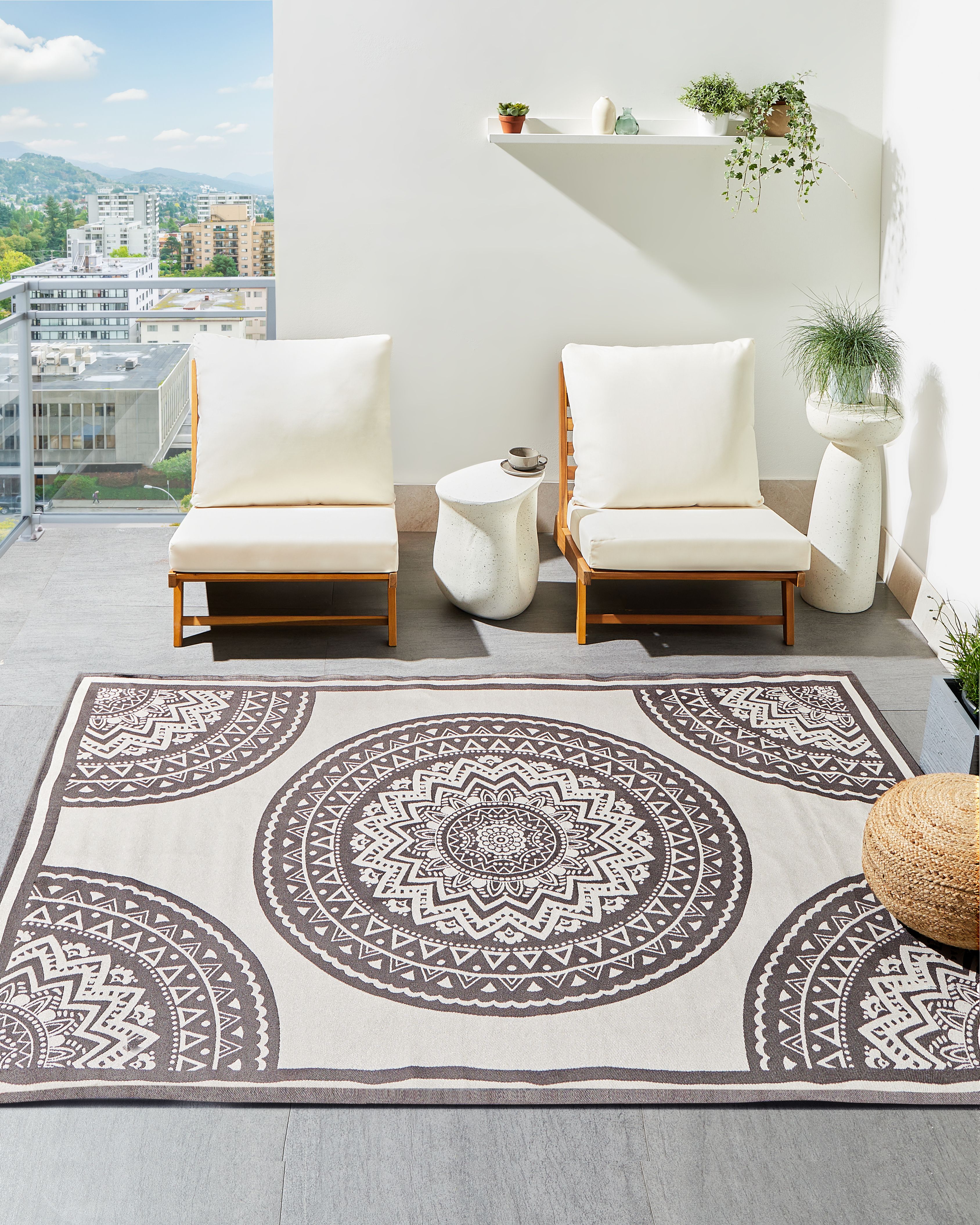 Outdoor Rug NELLORE Grey 160 x 230 cm