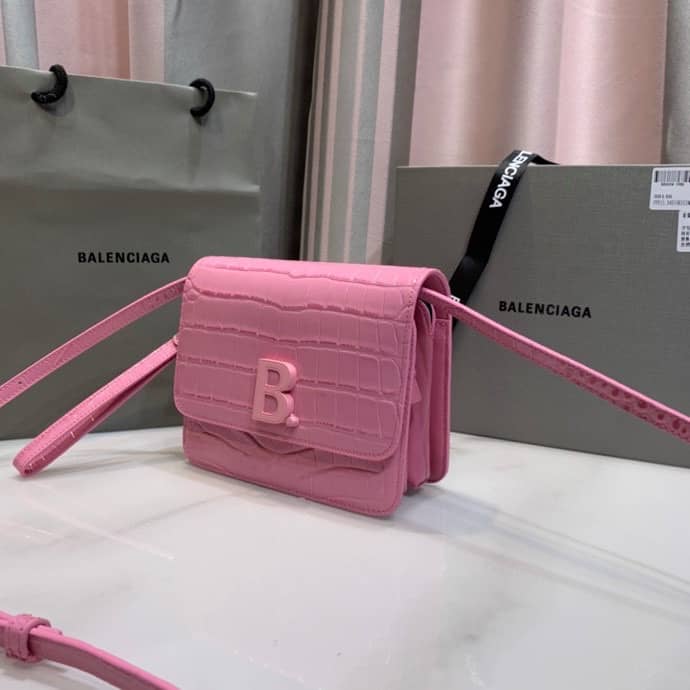 Balenciaga Crocodile Embossed Box Replica Shoulder Bag - Replicaclubs