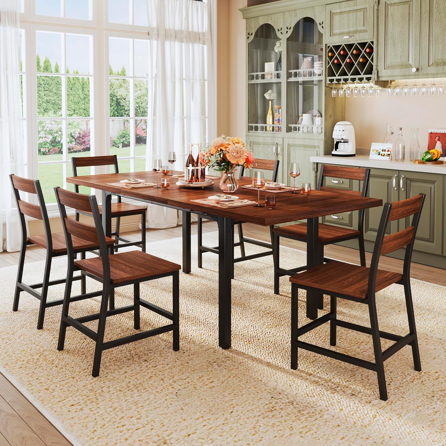 7-Piece Dining Table Set for 4-6, 63