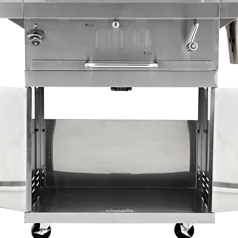 Charcoal BBQ Grill Premium Modern Korean Style Heavy Duty Stainless Steel 304 Trolley Flame Safety Device CE Certified
