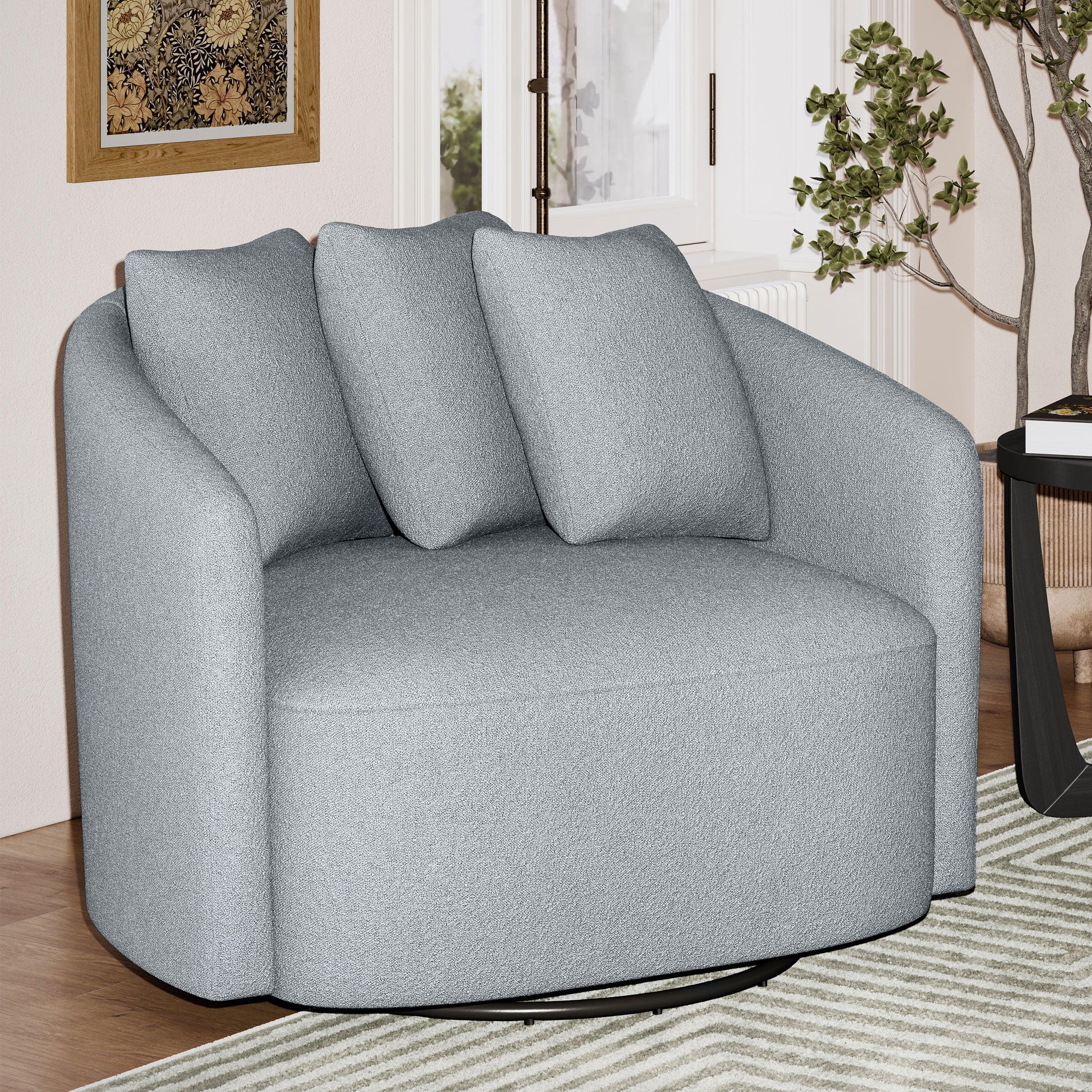 Beautiful Drew Accent Chair by Drew Barrymore, Cream Boucle - Image 64