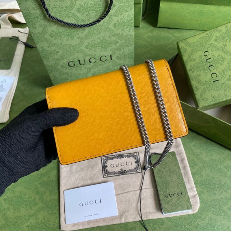 Replica Gucci Dionysus Super Mini Bag 476432 Orange White Leather1:1High-quality replica