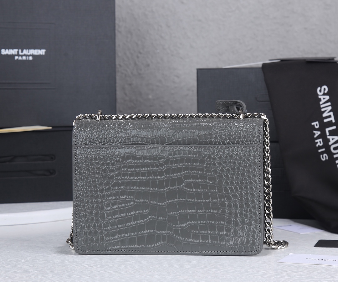 Replica Ysl Sunset Medium In Crocodile Embossed Shiny Leather 17371:1High-quality replica