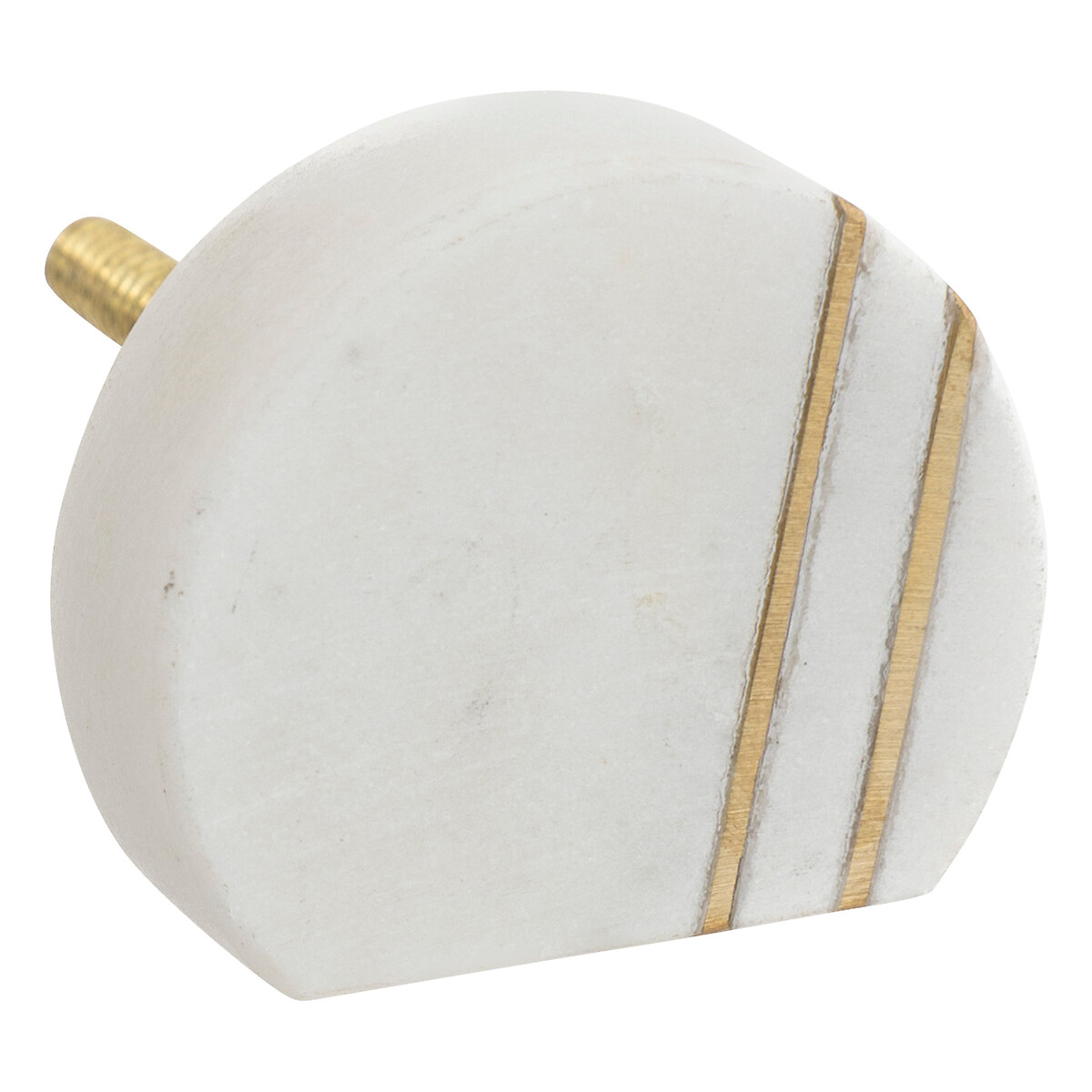 Furniture knobs x2 "Maeva" Marble & brass, d.4 cm