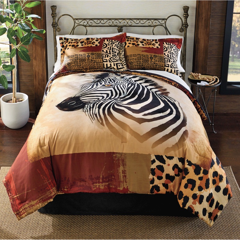 Zebra Comforter Set - MIDNIGHT VELVET CATALOG