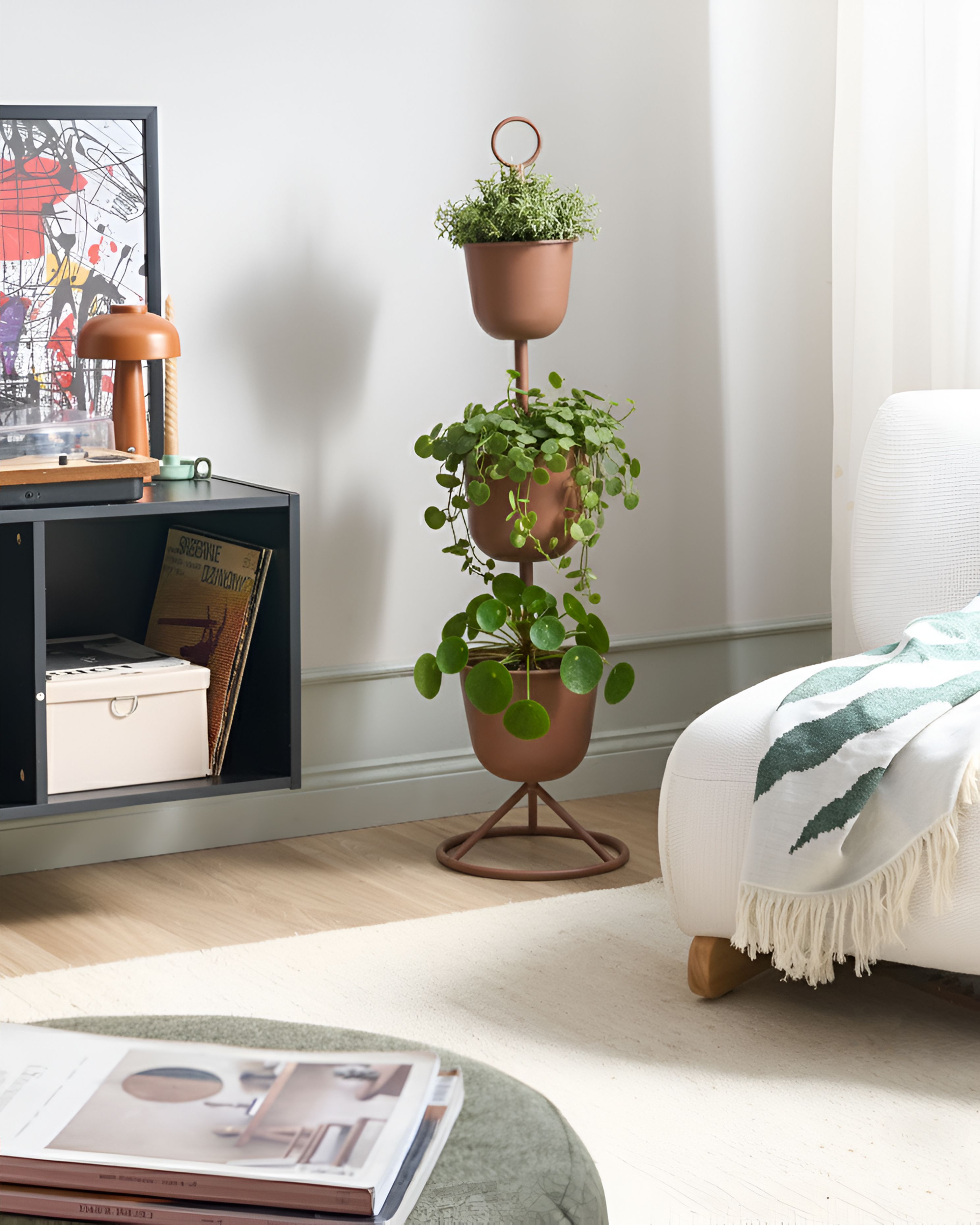 Plant Stand RENGE Metal 28 cm Brown